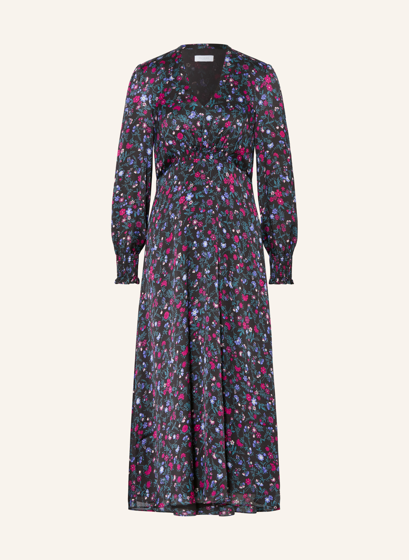 HOBBS Šaty ISABELLA: ČERNÁ / RŮŽOVÁ / PETROLEJOVÁ