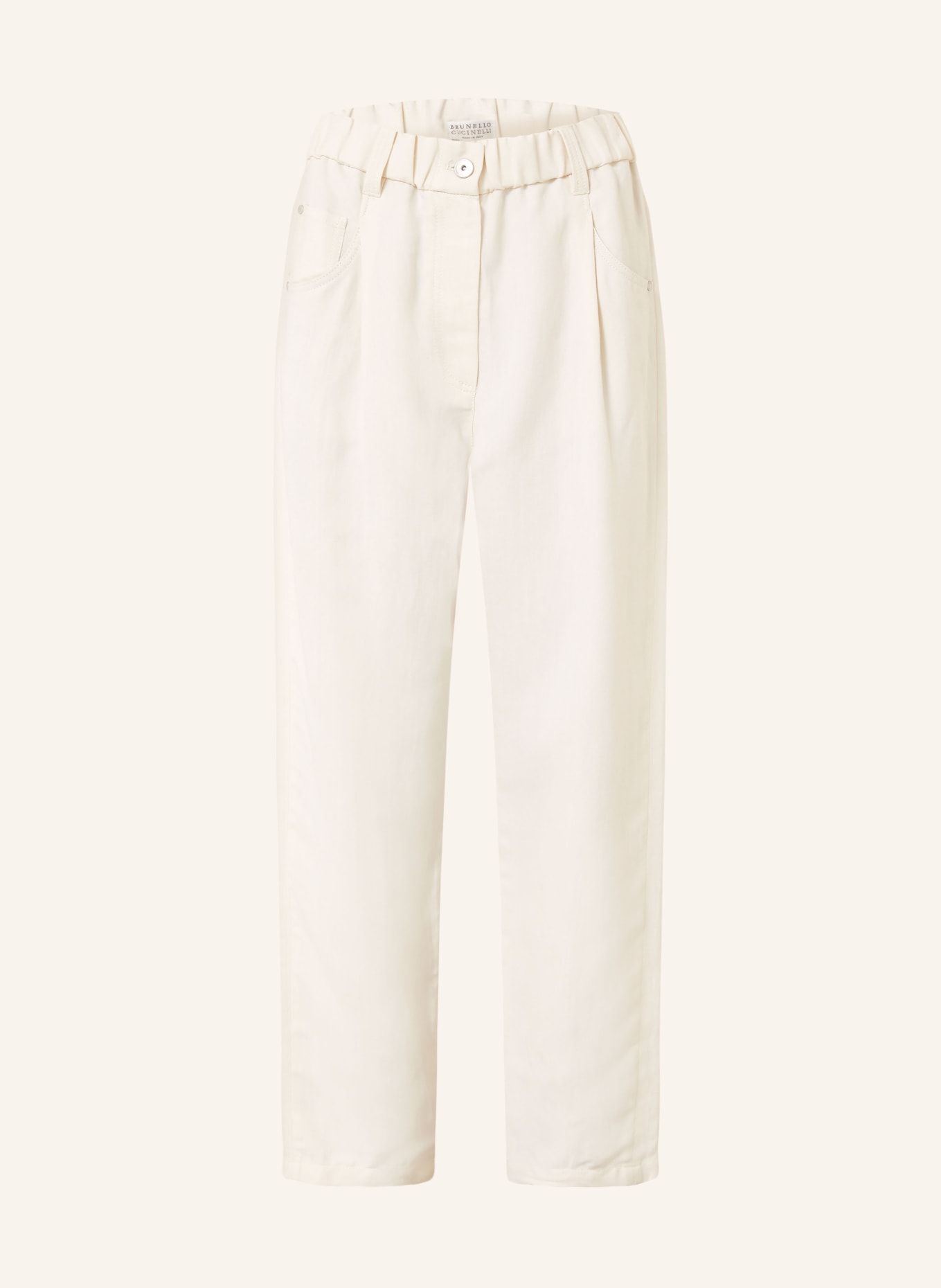 BRUNELLO CUCINELLI 7/8 pants: CREAM