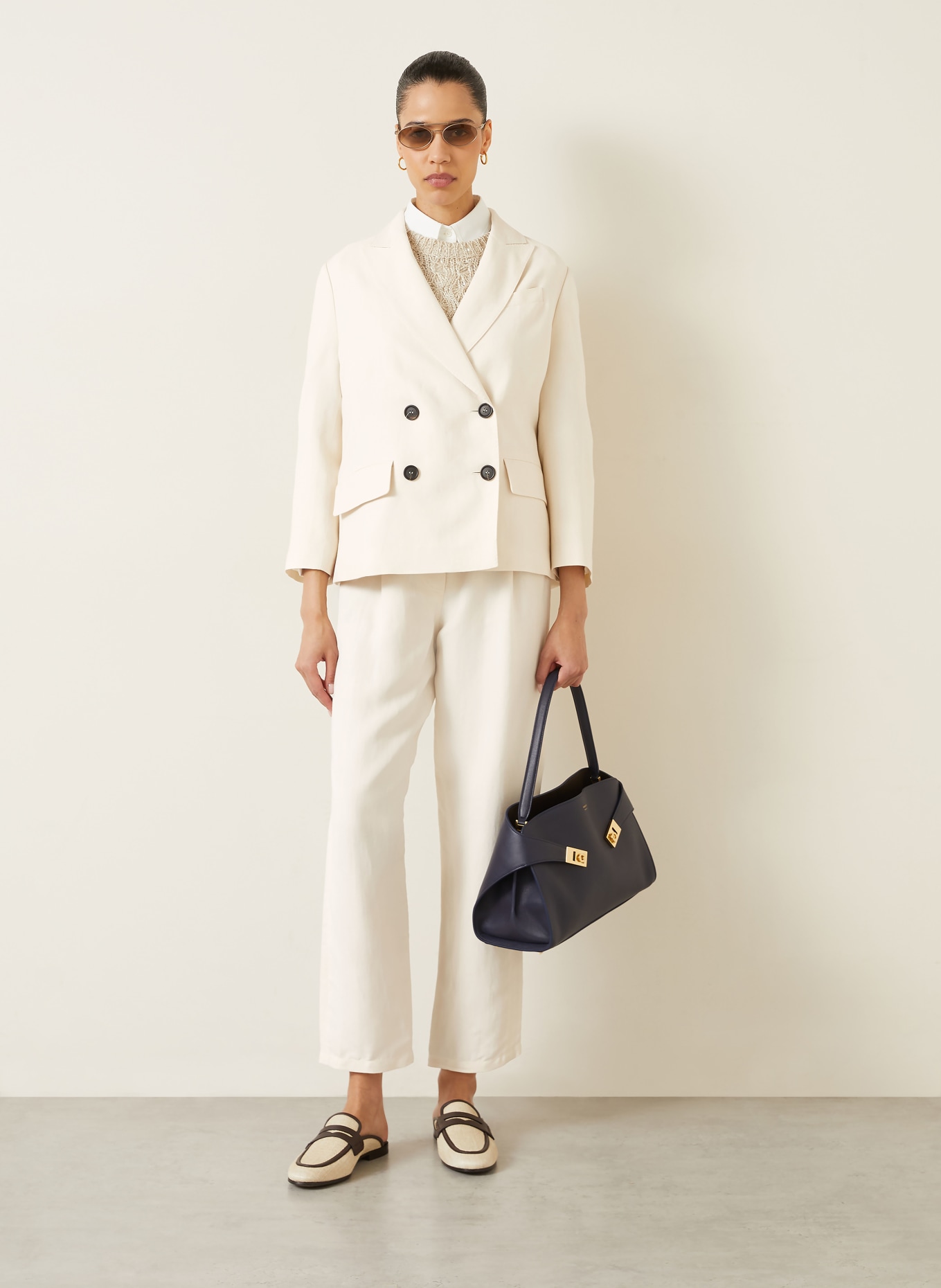 BRUNELLO CUCINELLI Blazer: CREME