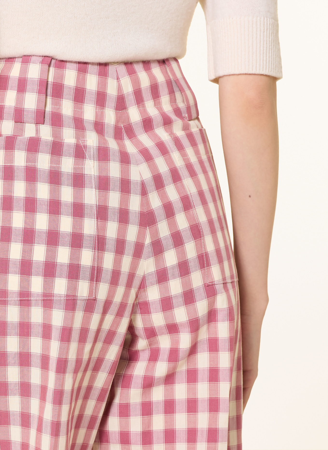 Luis Trenker Pantalon 7/8 LULJETA: VIEUX ROSE / ROUGE CLAIR / BLANC