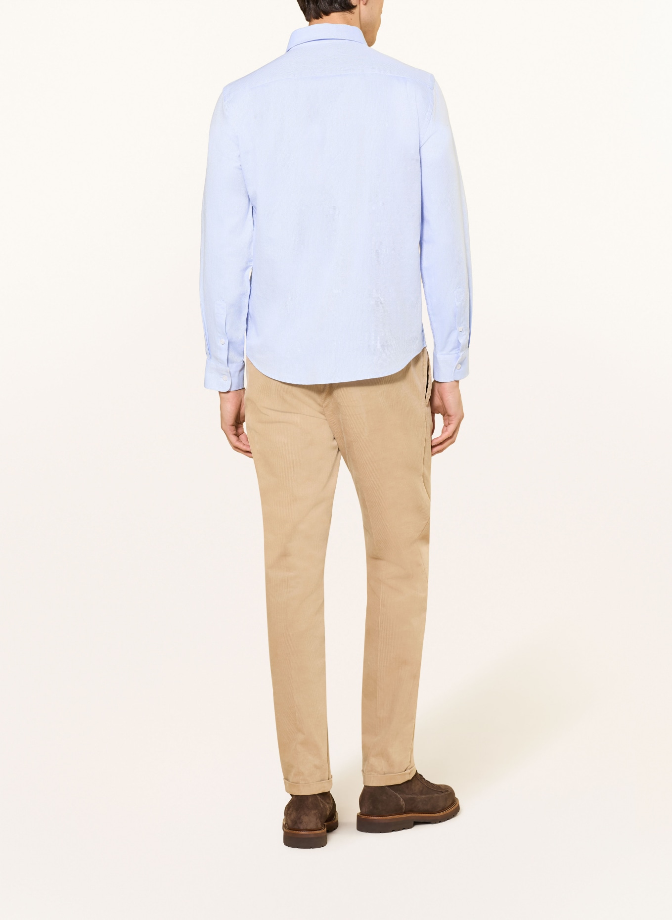 Luis Trenker LUBENZIO Regular Fit Shirt: LIGHT BLUE / WHITE