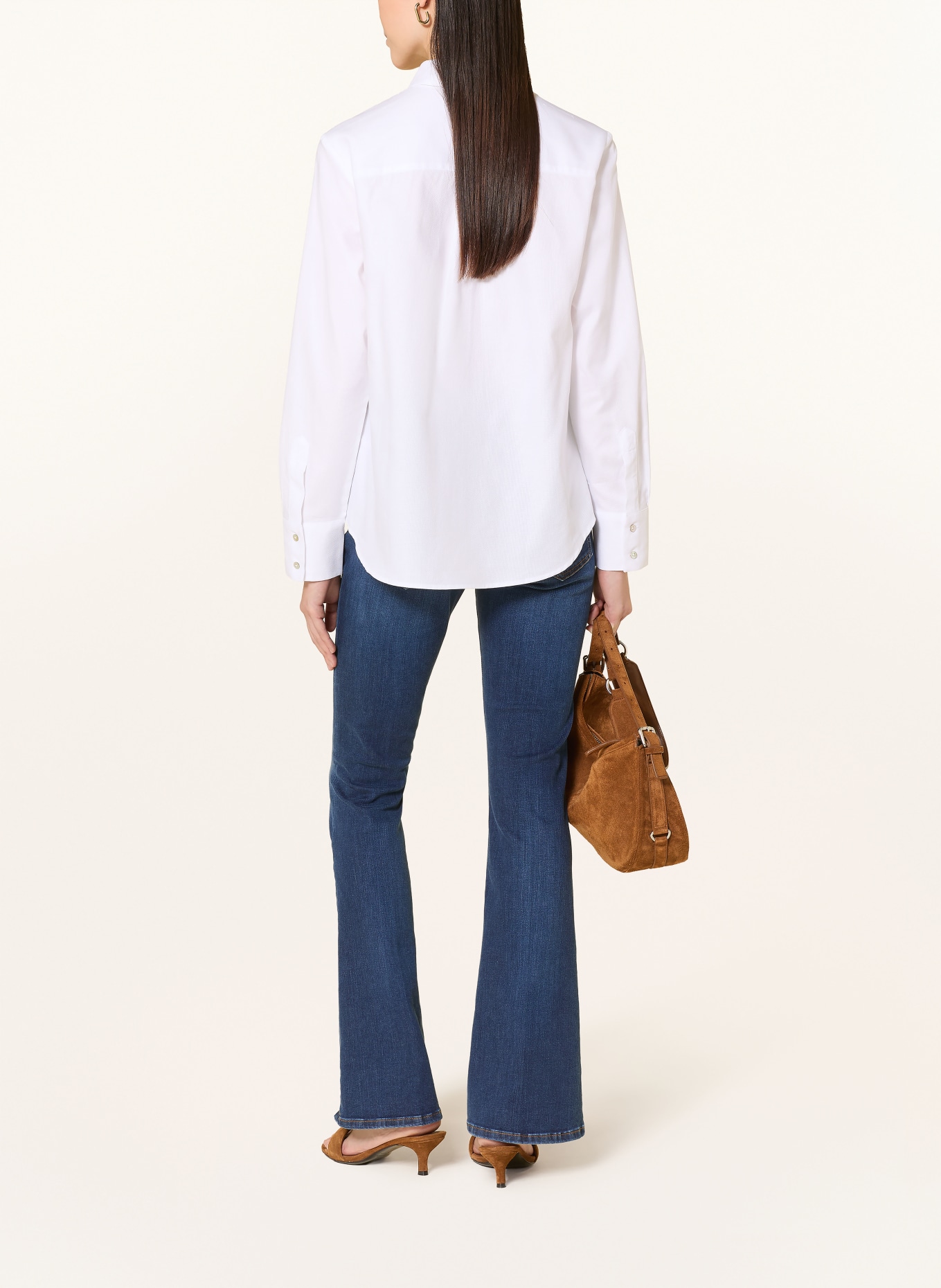 Luis Trenker Hemdbluse LUBARABELLA mit Lochspitze: WEISS