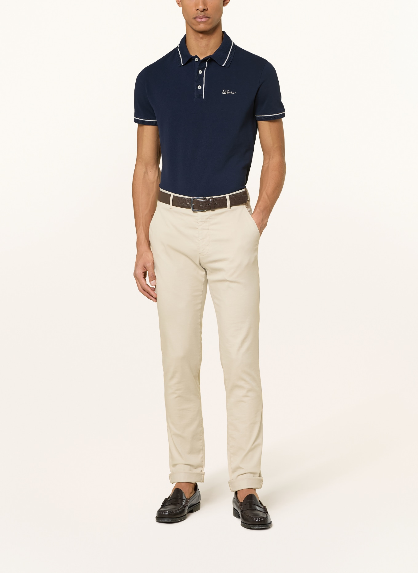 Luis Trenker Piqué-Poloshirt LUBERNETO: DUNKELBLAU