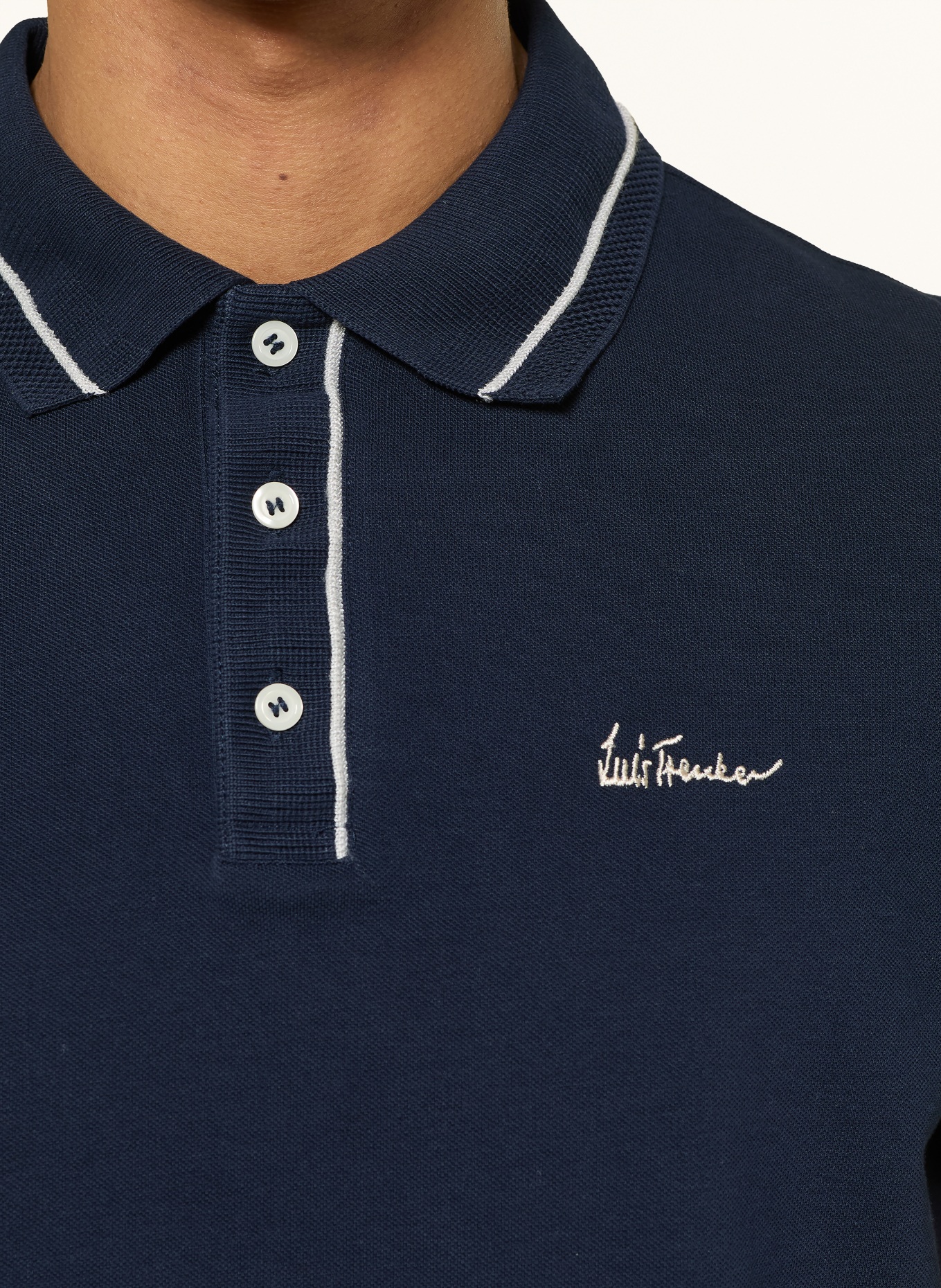 Luis Trenker Piqué-Poloshirt LUBERNETO: DUNKELBLAU