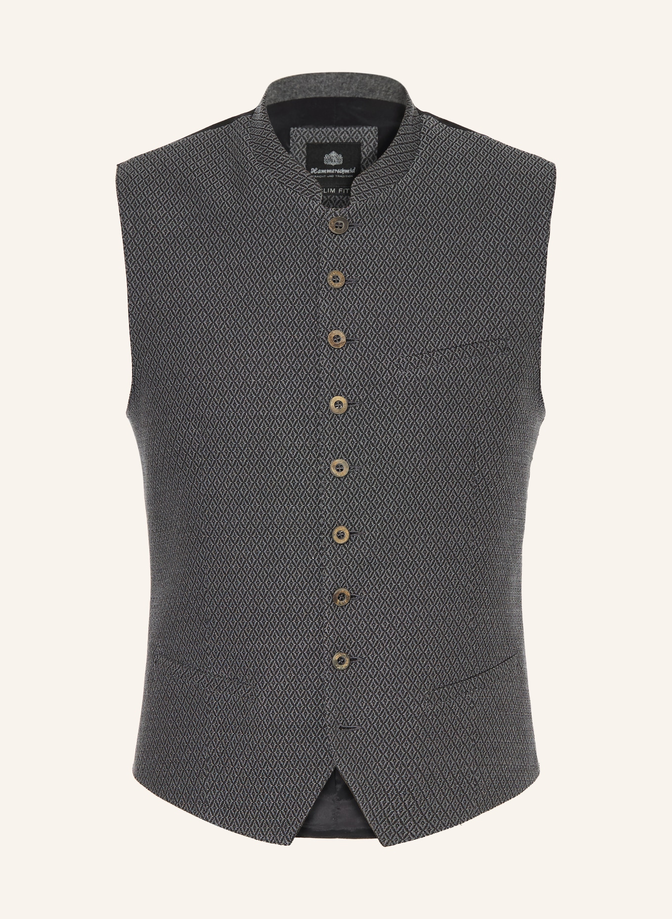 Hammerschmid Trachtenweste OSCAR: GRAU / SCHWARZ