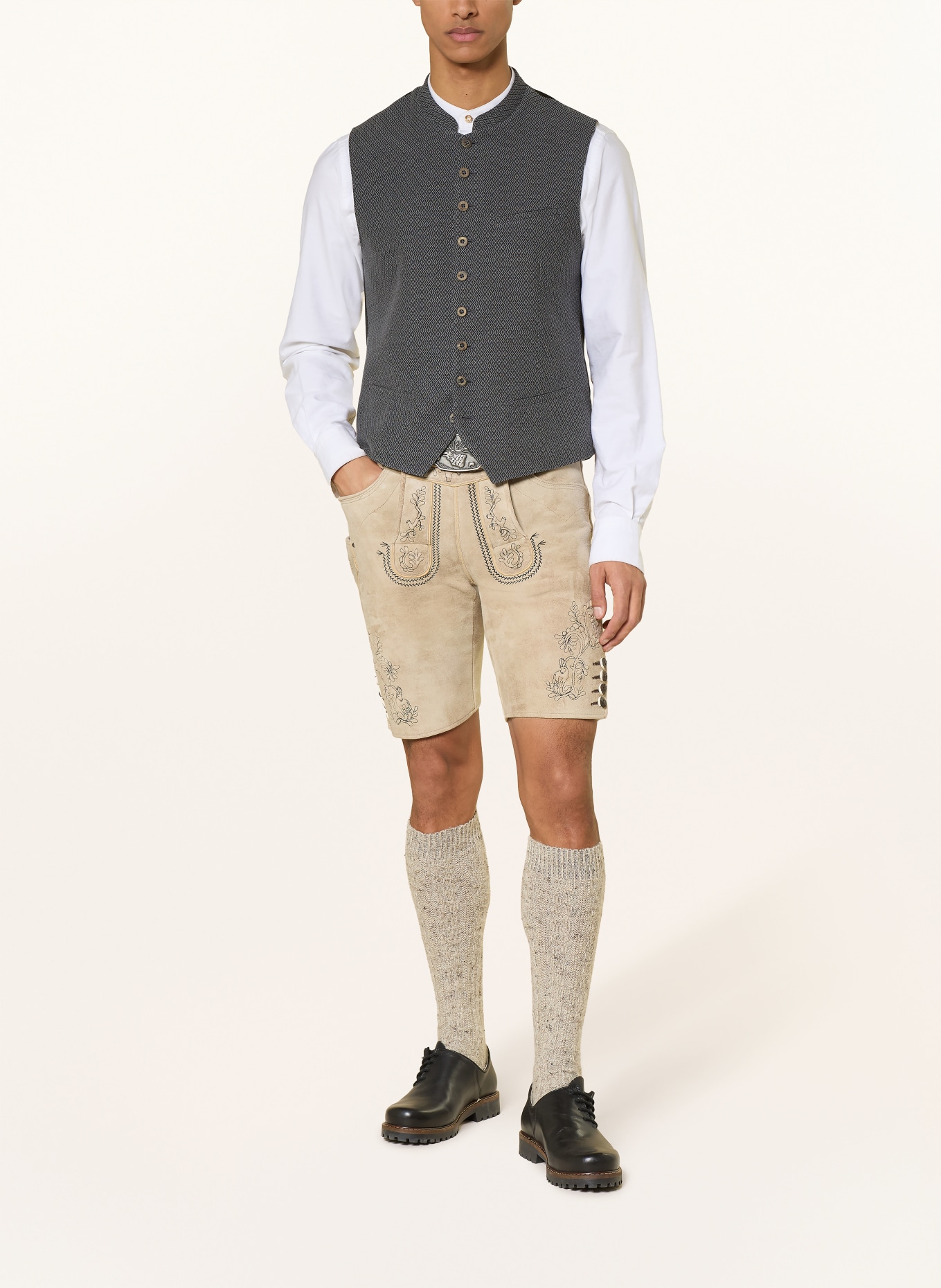 Hammerschmid Trachtenweste OSCAR: GRAU / SCHWARZ