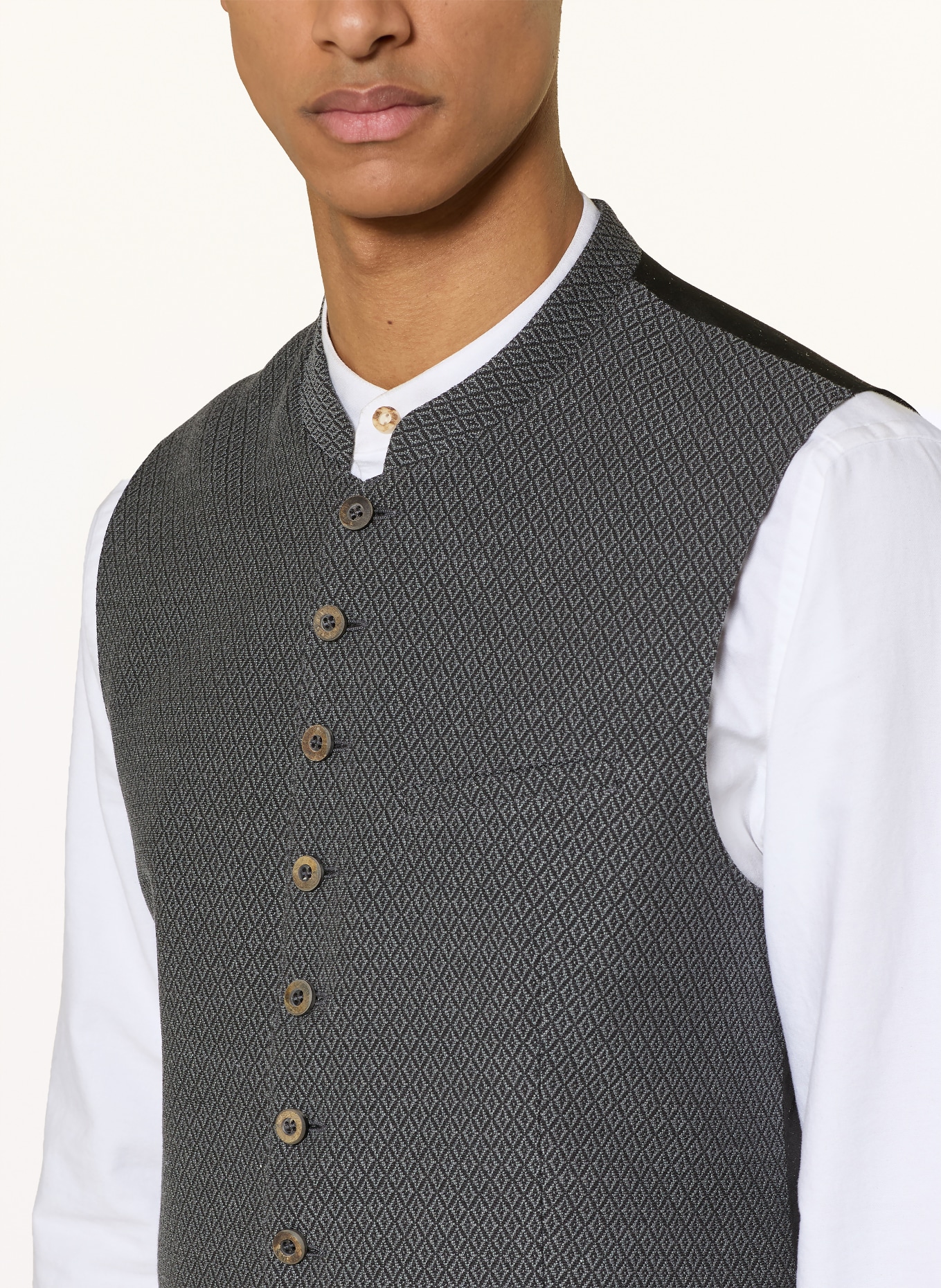 Hammerschmid Trachtenweste OSCAR: GRAU / SCHWARZ