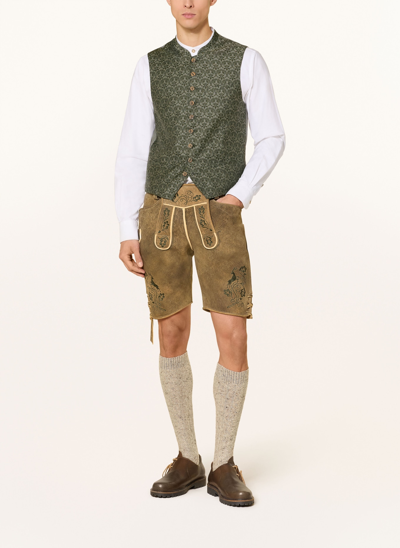 Hammerschmid THEO slim fit traditional vest: DARK GREEN
