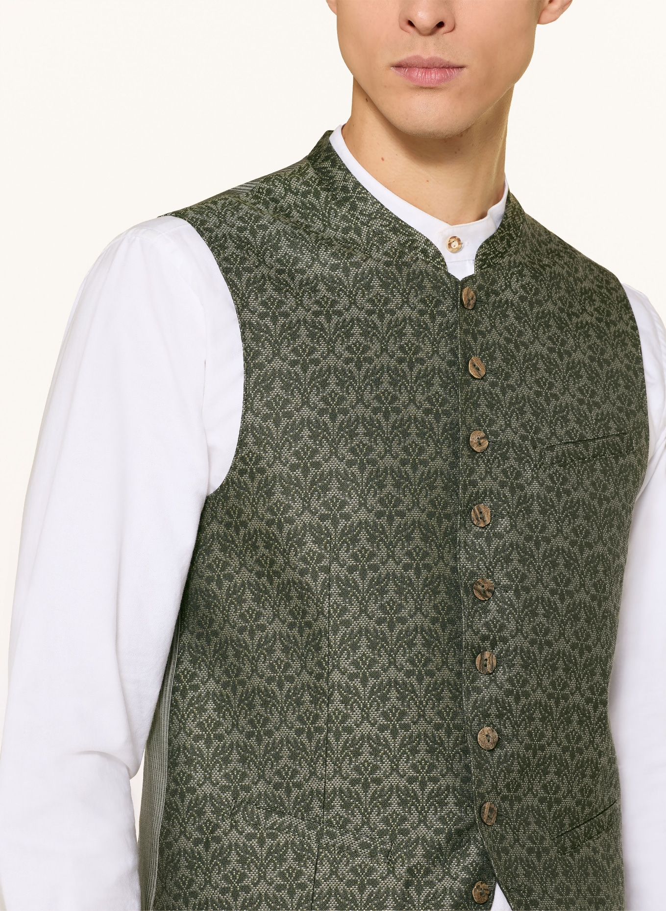 Hammerschmid THEO slim fit traditional vest: DARK GREEN