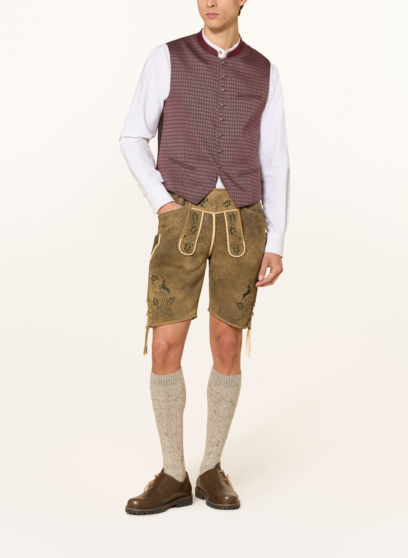 Hammerschmid Trachtenweste NORBERT Slim Fit: DUNKELROT