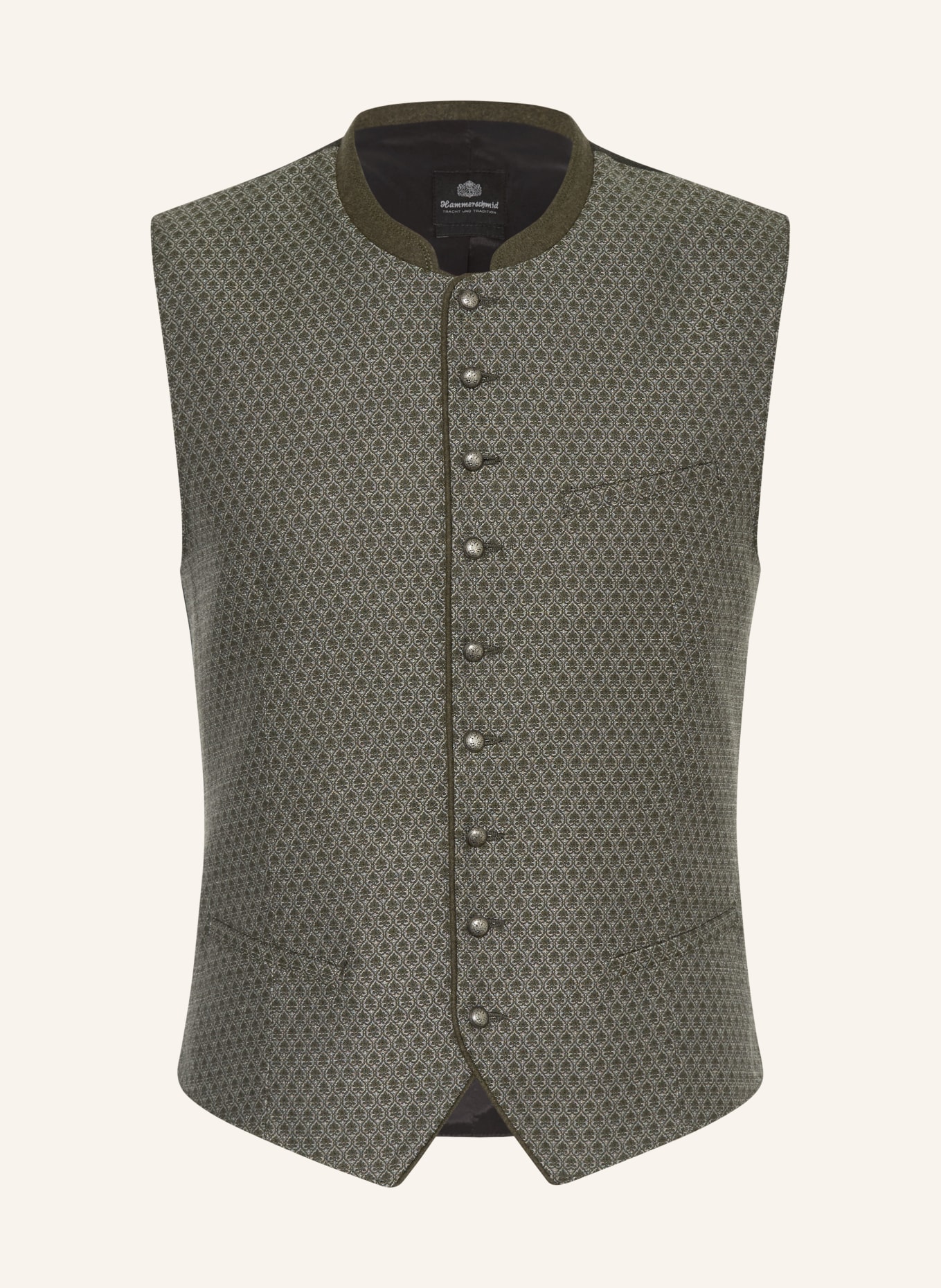 Hammerschmid Traditional vest PETER Slim Fit: GREEN / DARK GRAY