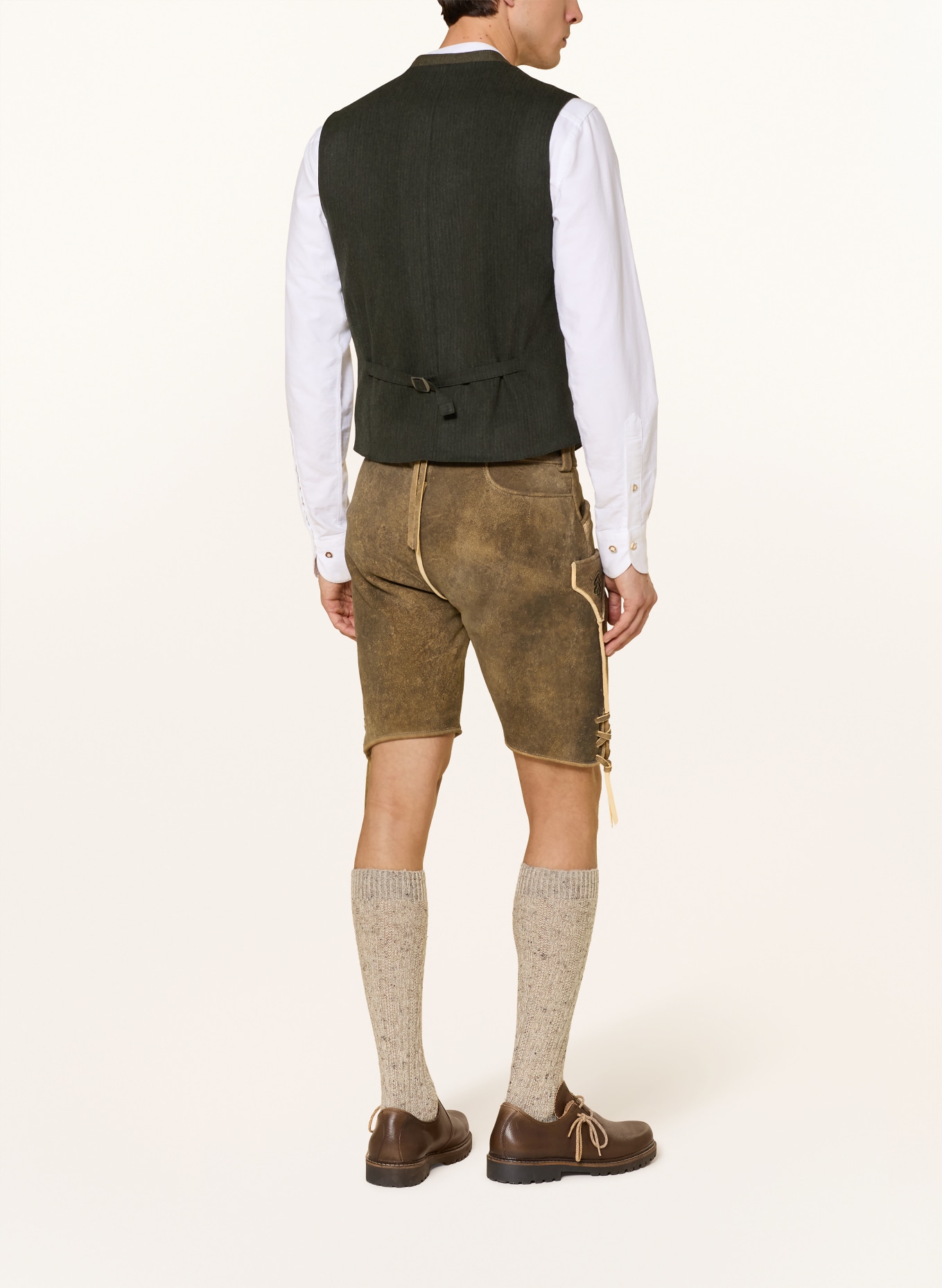 Hammerschmid Traditional vest PETER Slim Fit: GREEN / DARK GRAY