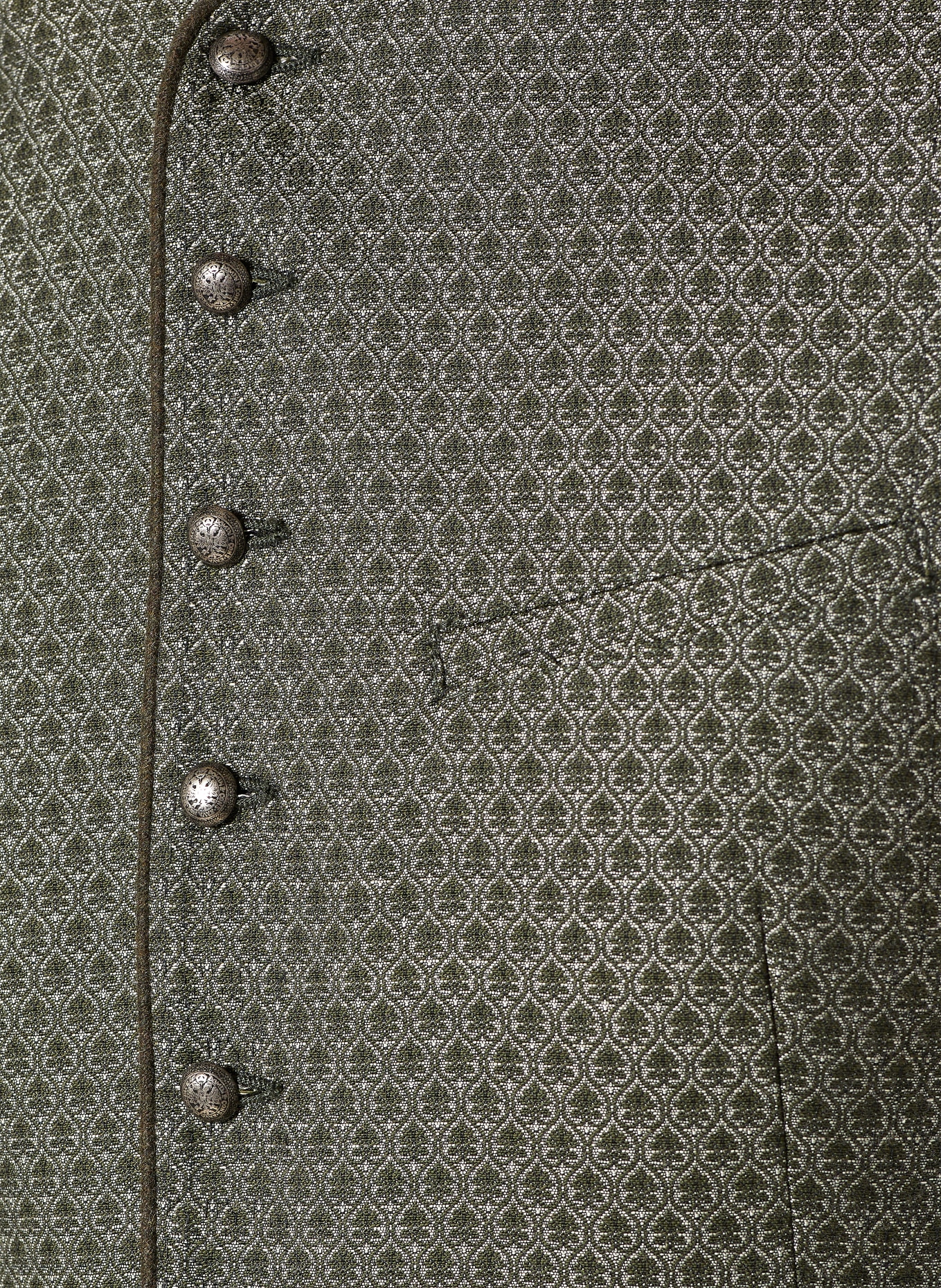 Hammerschmid Traditional vest PETER Slim Fit: GREEN / DARK GRAY