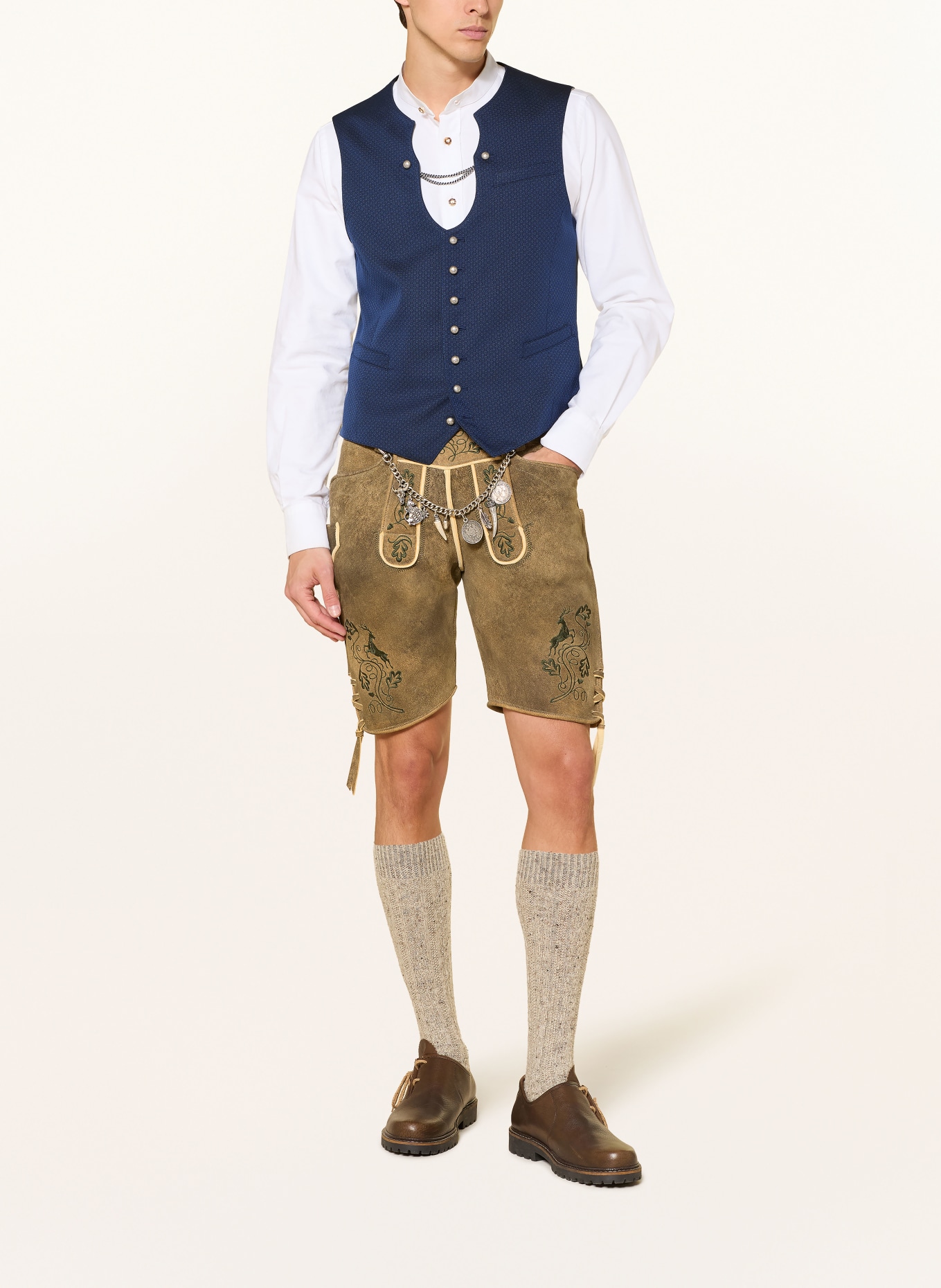 Heimatglück Tracht Traditional vest WILLI: DARK BLUE