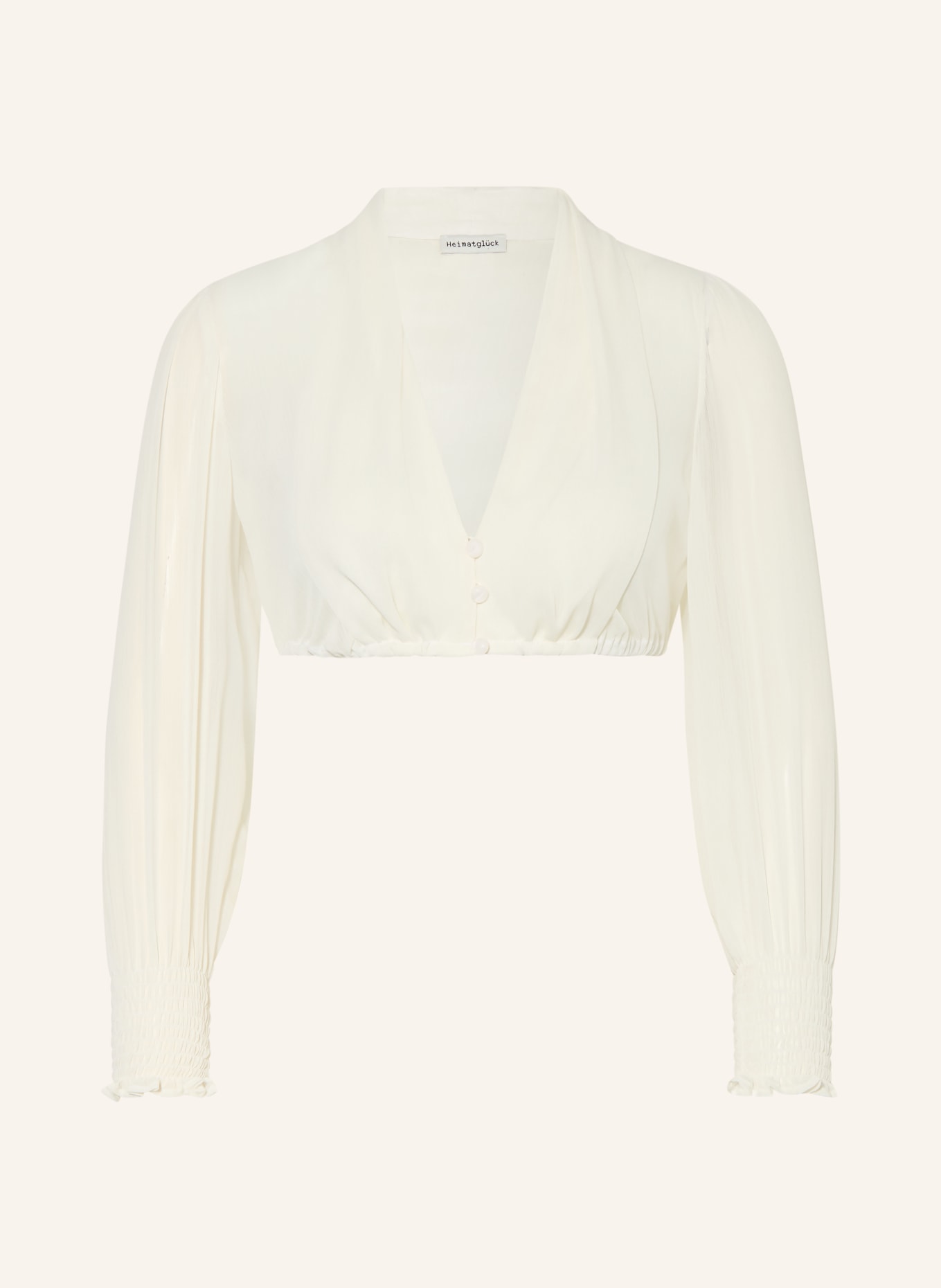 Heimatglück Tracht Dirndlbluse mit 3/4-Arm: ECRU