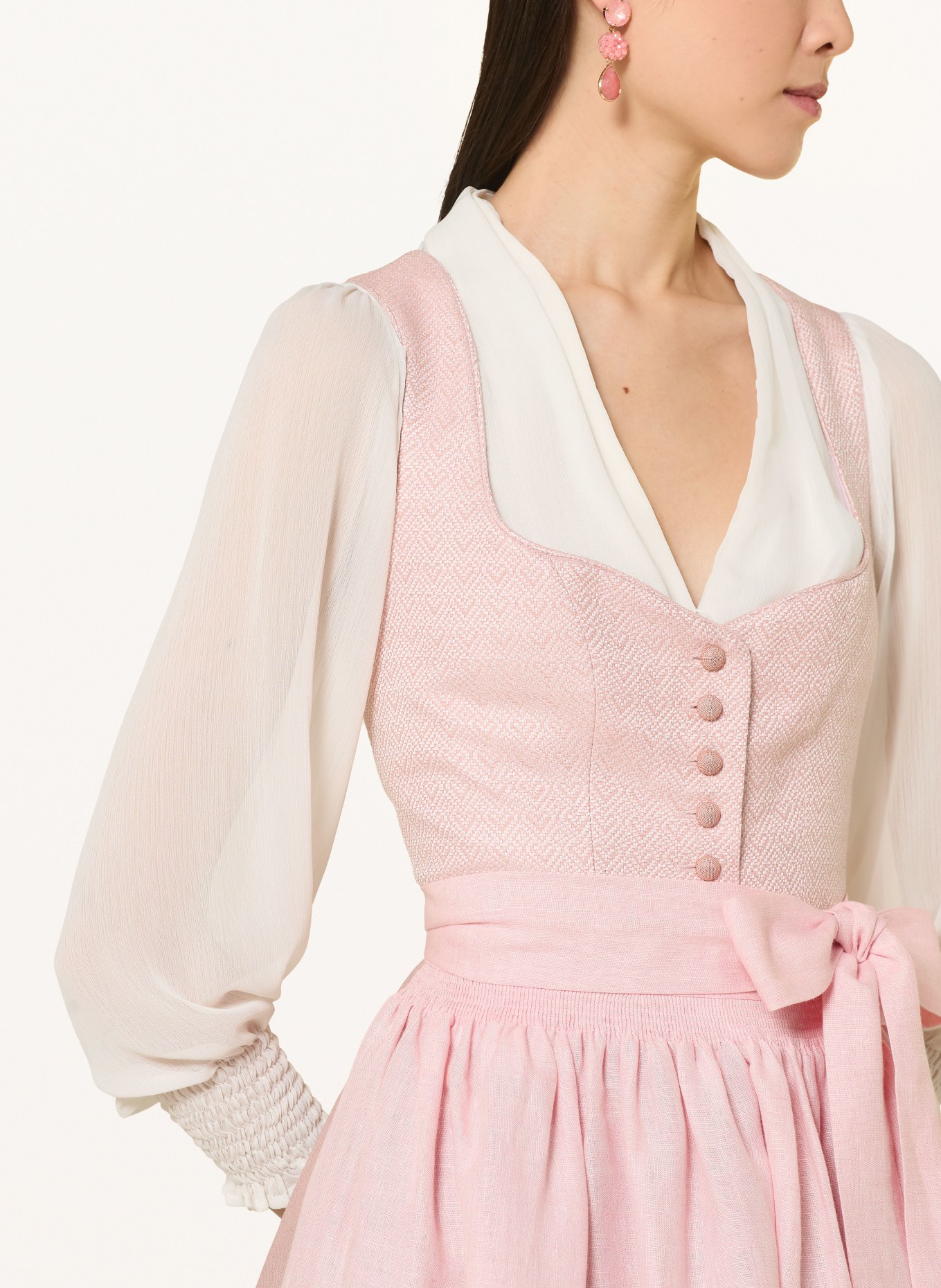 Heimatglück Tracht Dirndlbluse mit 3/4-Arm: ECRU