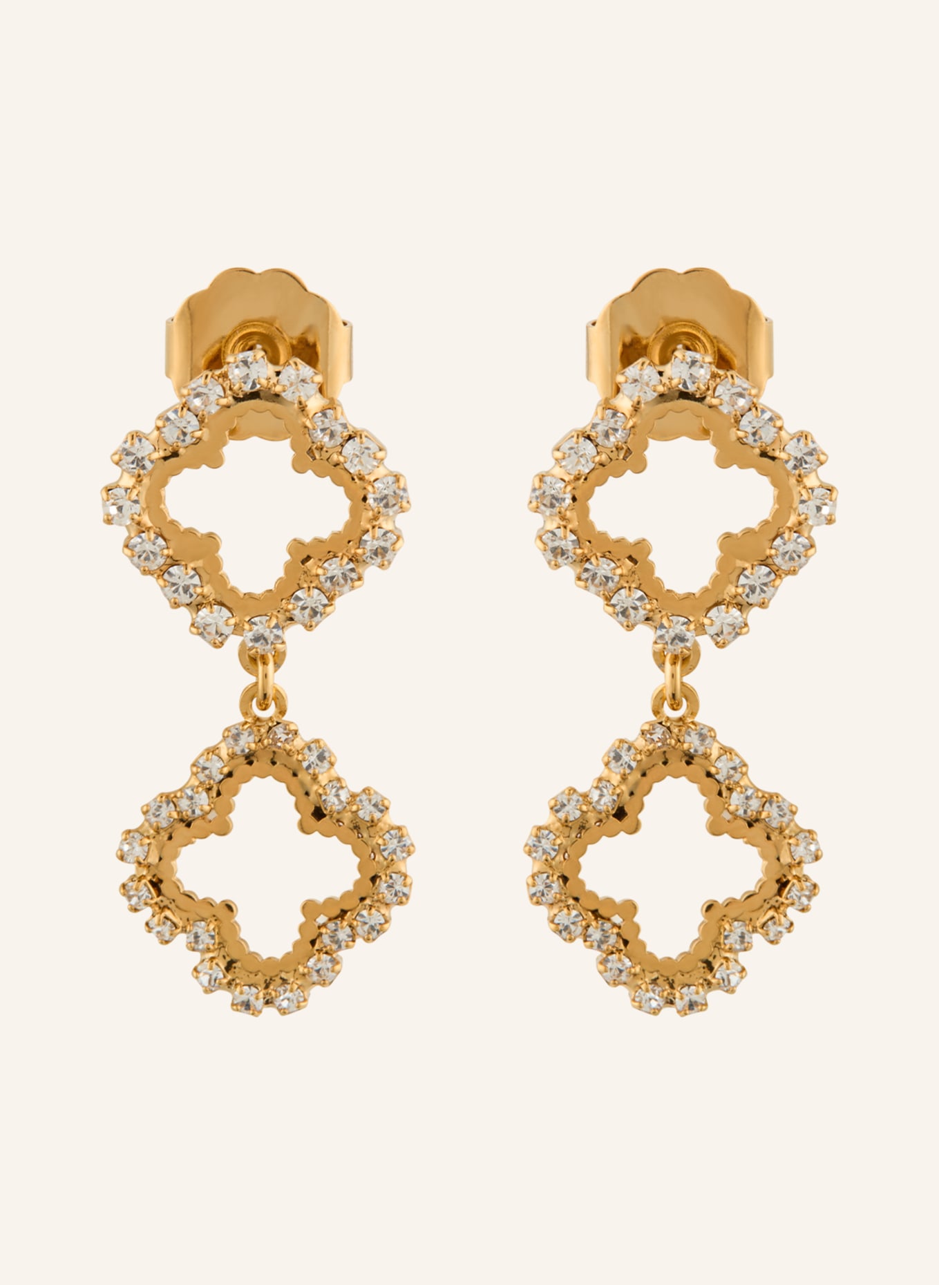 Seenberg náušnice: ZLATÁ / BÍLÁ