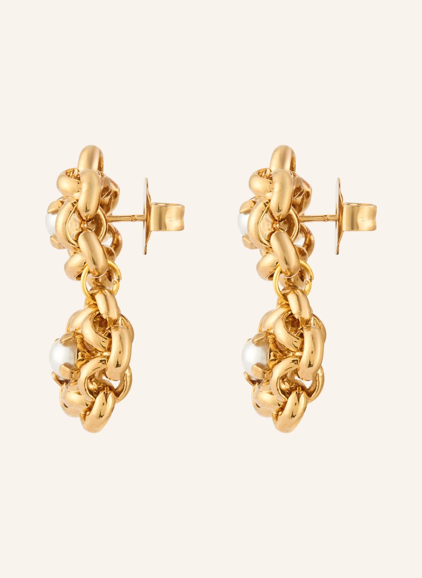 Seenberg náušnice: ZLATÁ / BÍLÁ