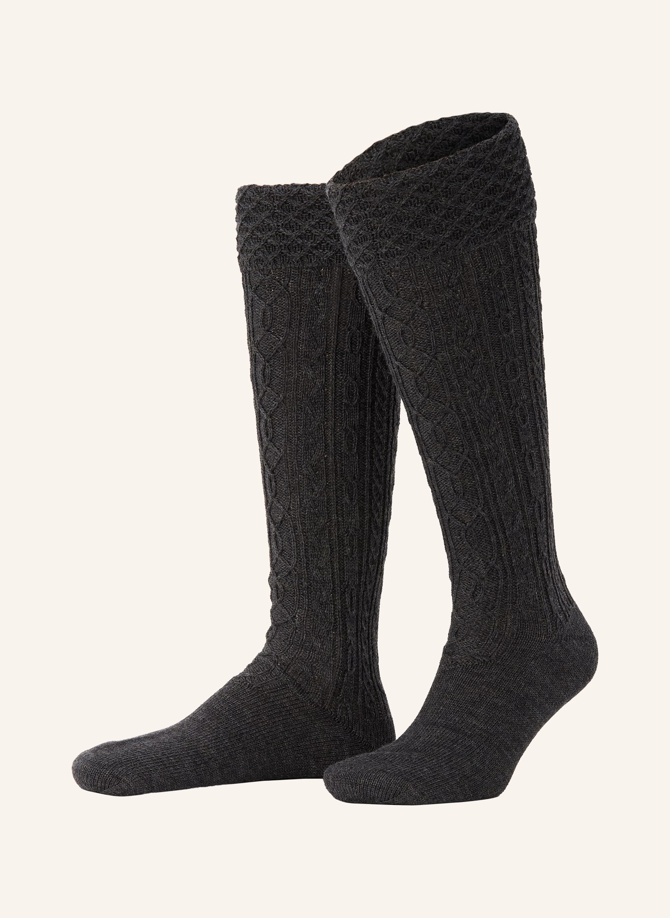 LUSANA Knižné ponožky z merino vlny: TMAVĚ ŠEDÁ