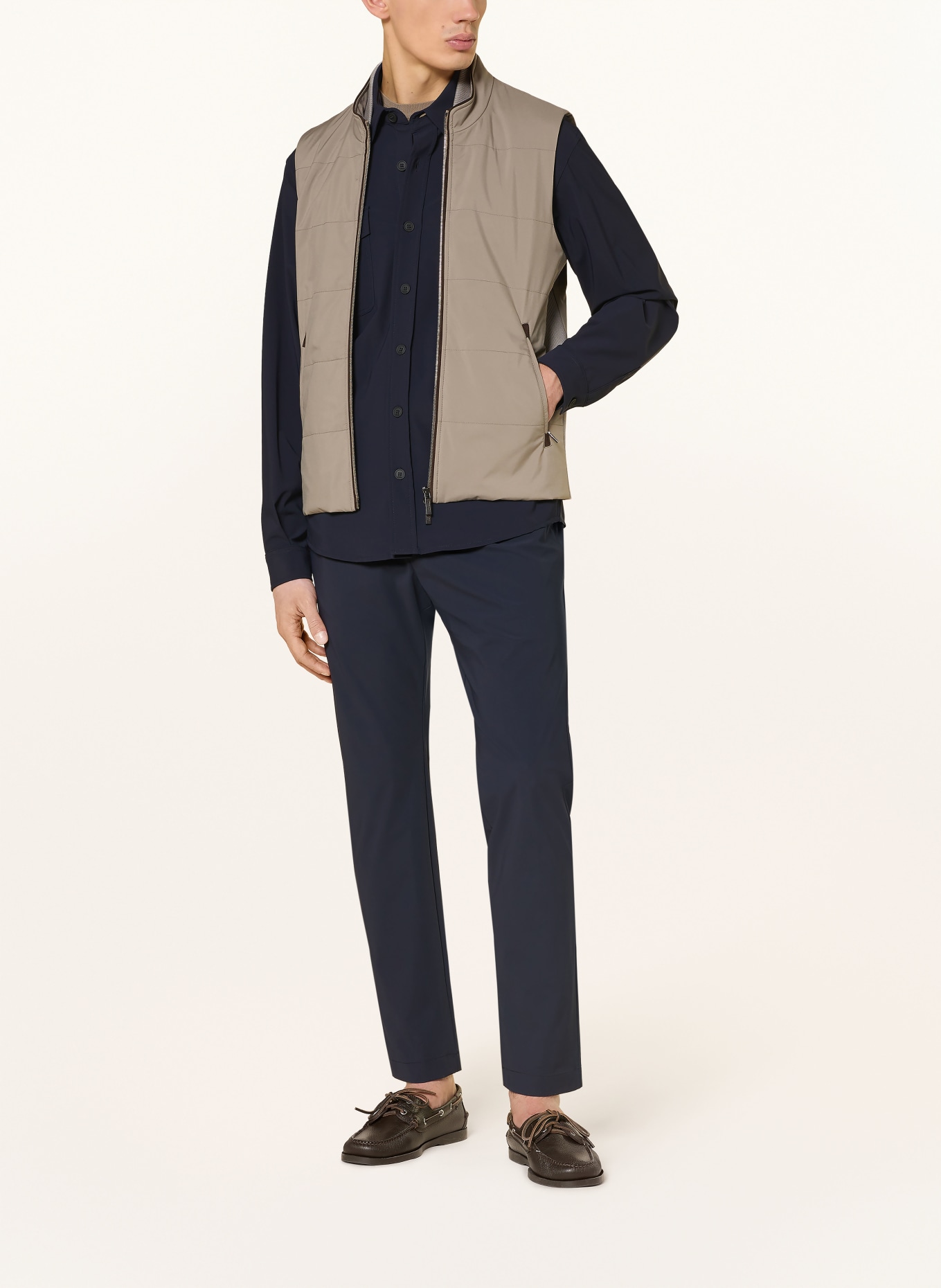 MAURIZIO BALDASSARI kamizelka pikowana: BEŻOWY