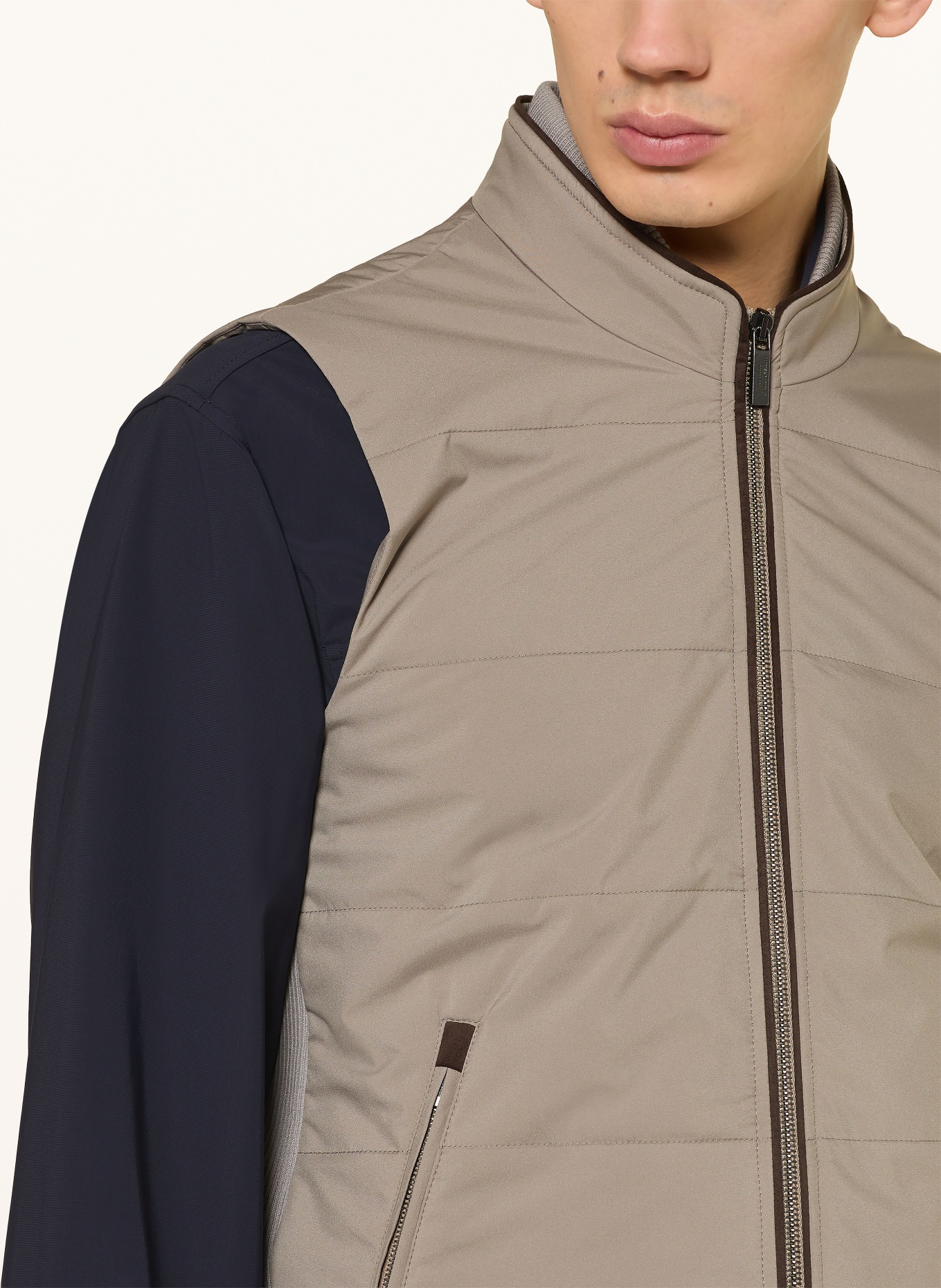 MAURIZIO BALDASSARI kamizelka pikowana: BEŻOWY