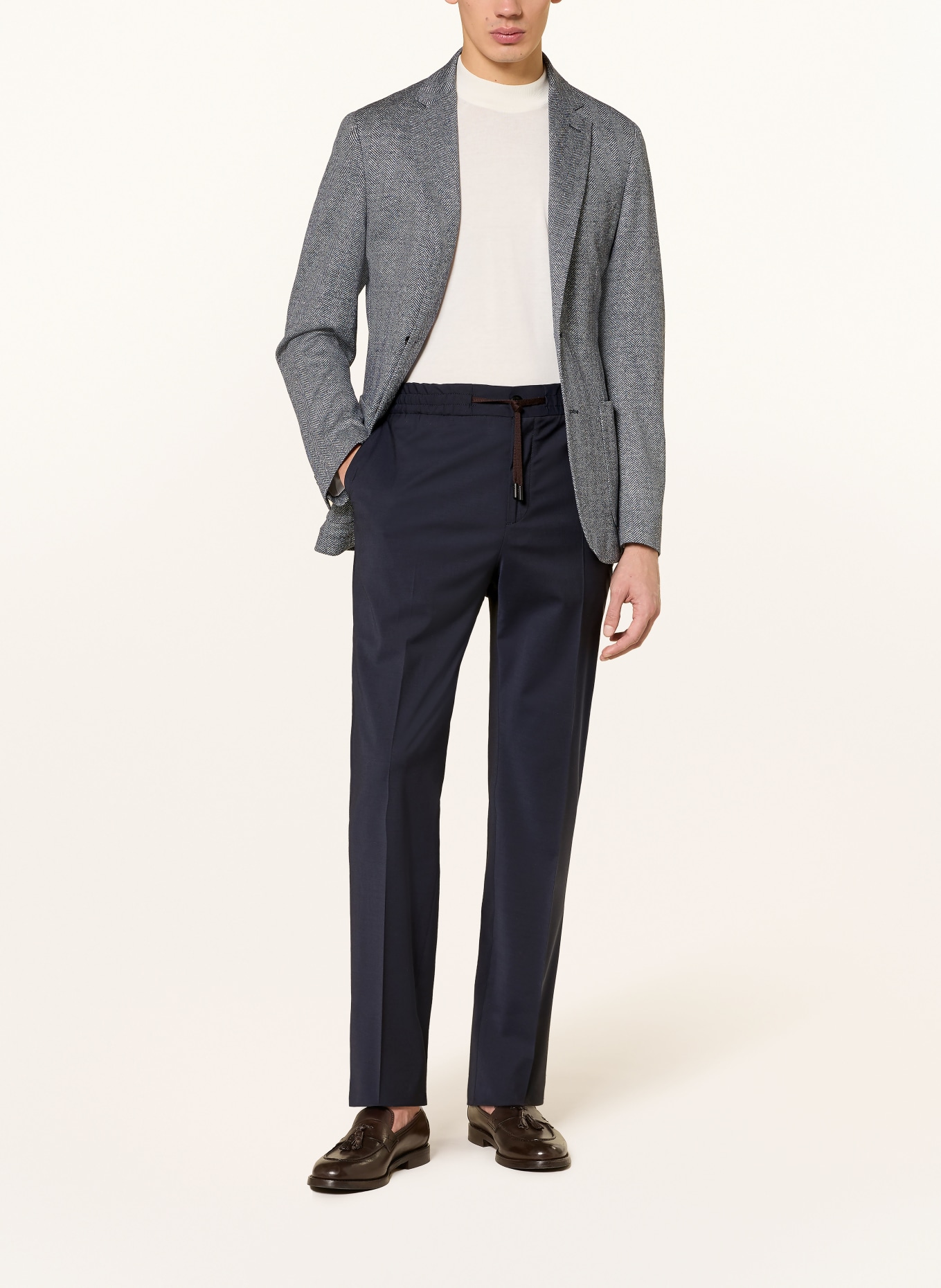 MAURIZIO  BALDASSARI Hose im Jogging-Stil Regular Fit: DUNKELBLAU