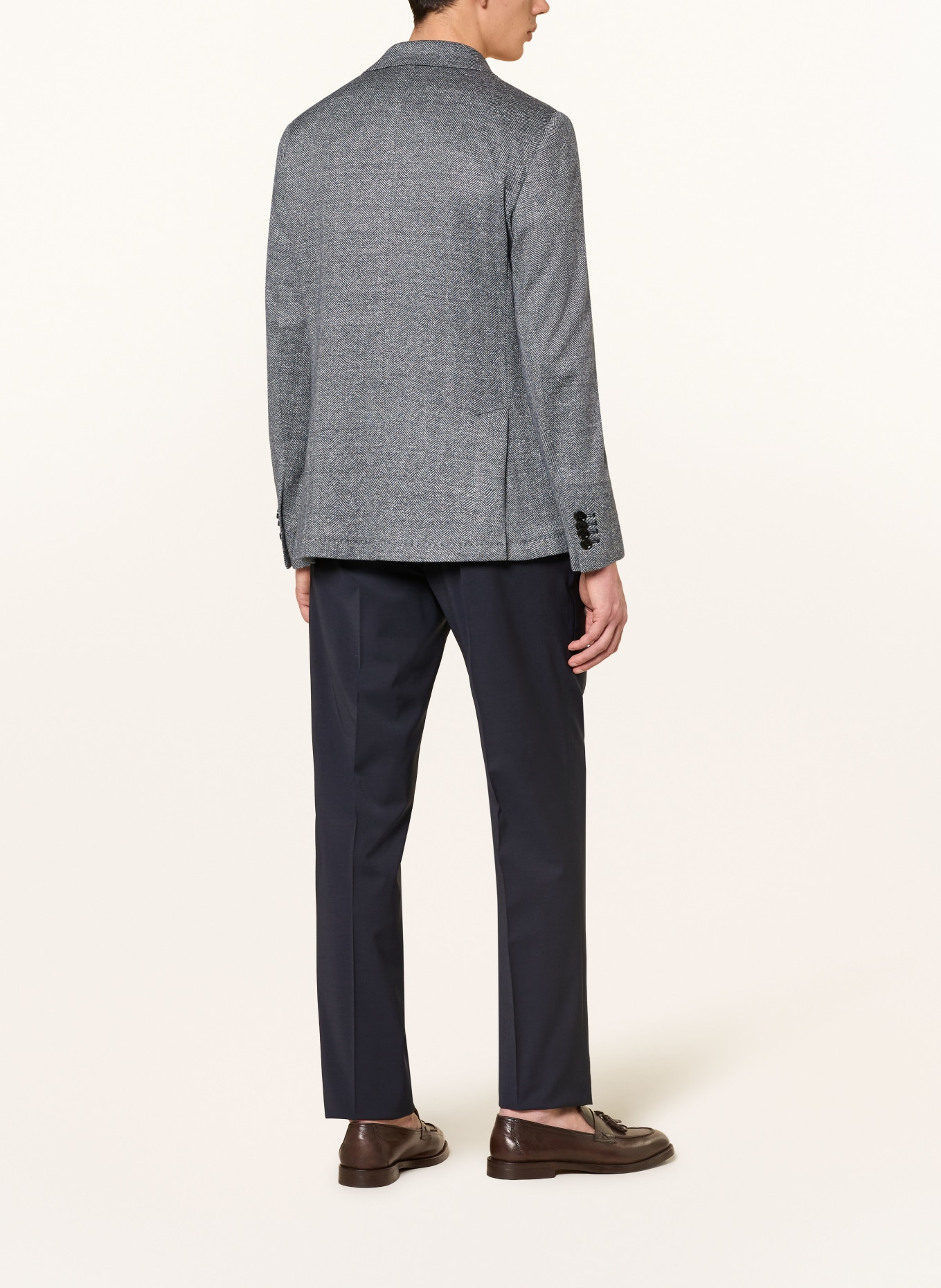 MAURIZIO  BALDASSARI Veste en jersey coupe classique: BLEU FONCÉ / BLANC