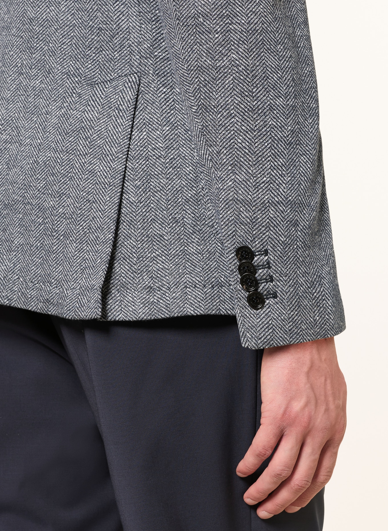 MAURIZIO  BALDASSARI Veste en jersey coupe classique: BLEU FONCÉ / BLANC