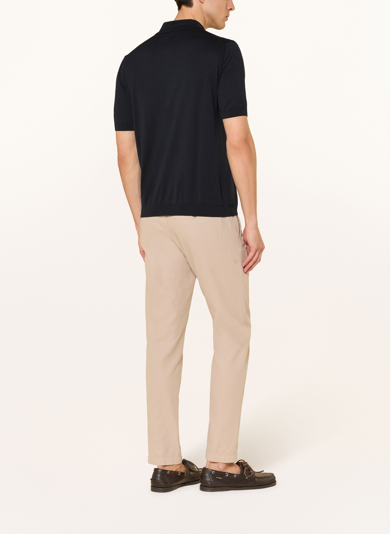 MAURIZIO  BALDASSARI Gebreid poloshirt: DONKERBLAUW