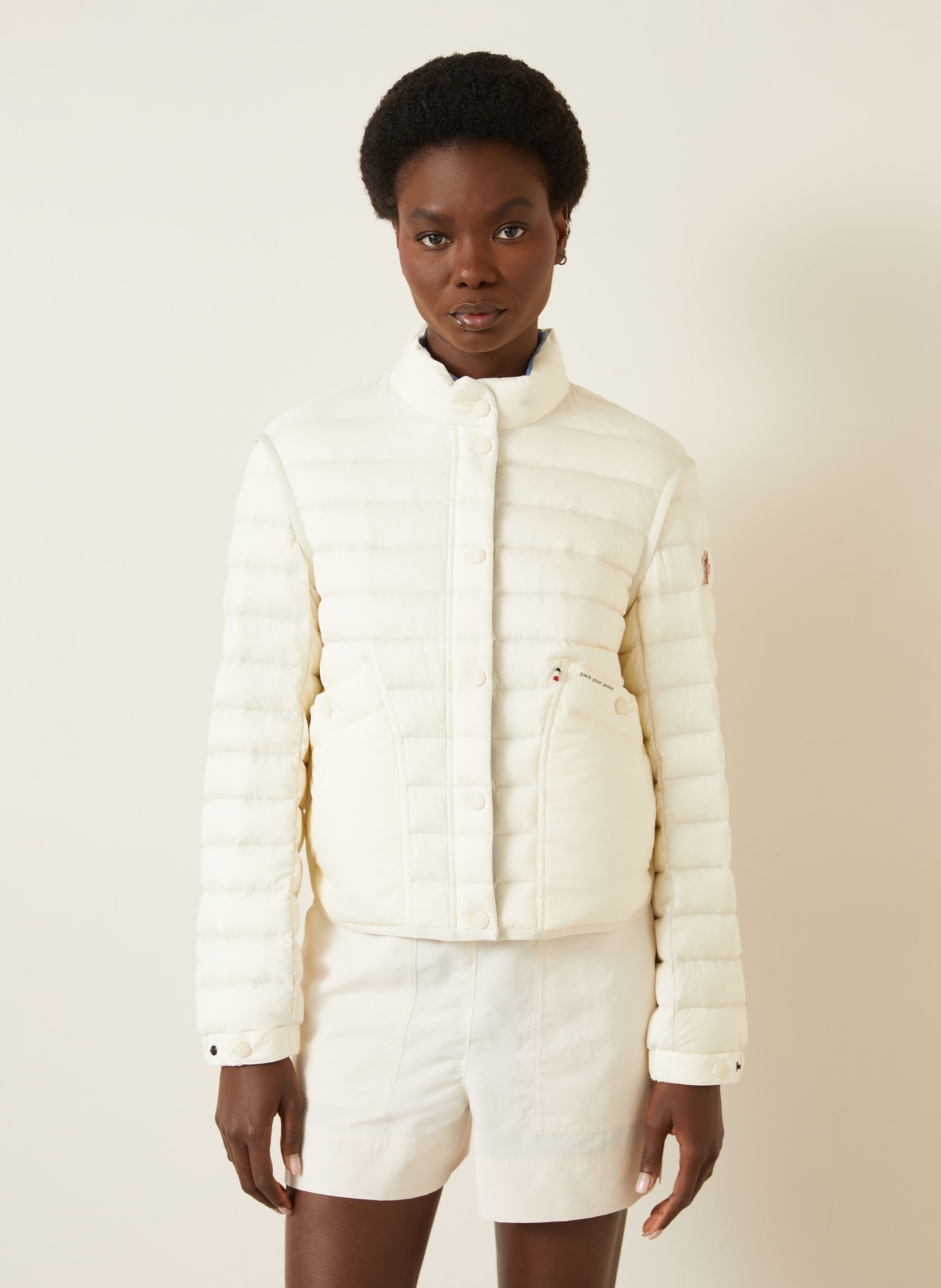 MONCLER GRENOBLE Lightweight down jacket MADULAINS: CREAM