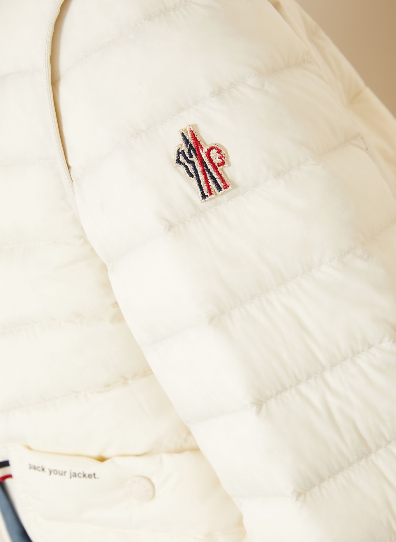 MONCLER GRENOBLE Lightweight down jacket MADULAINS: CREAM