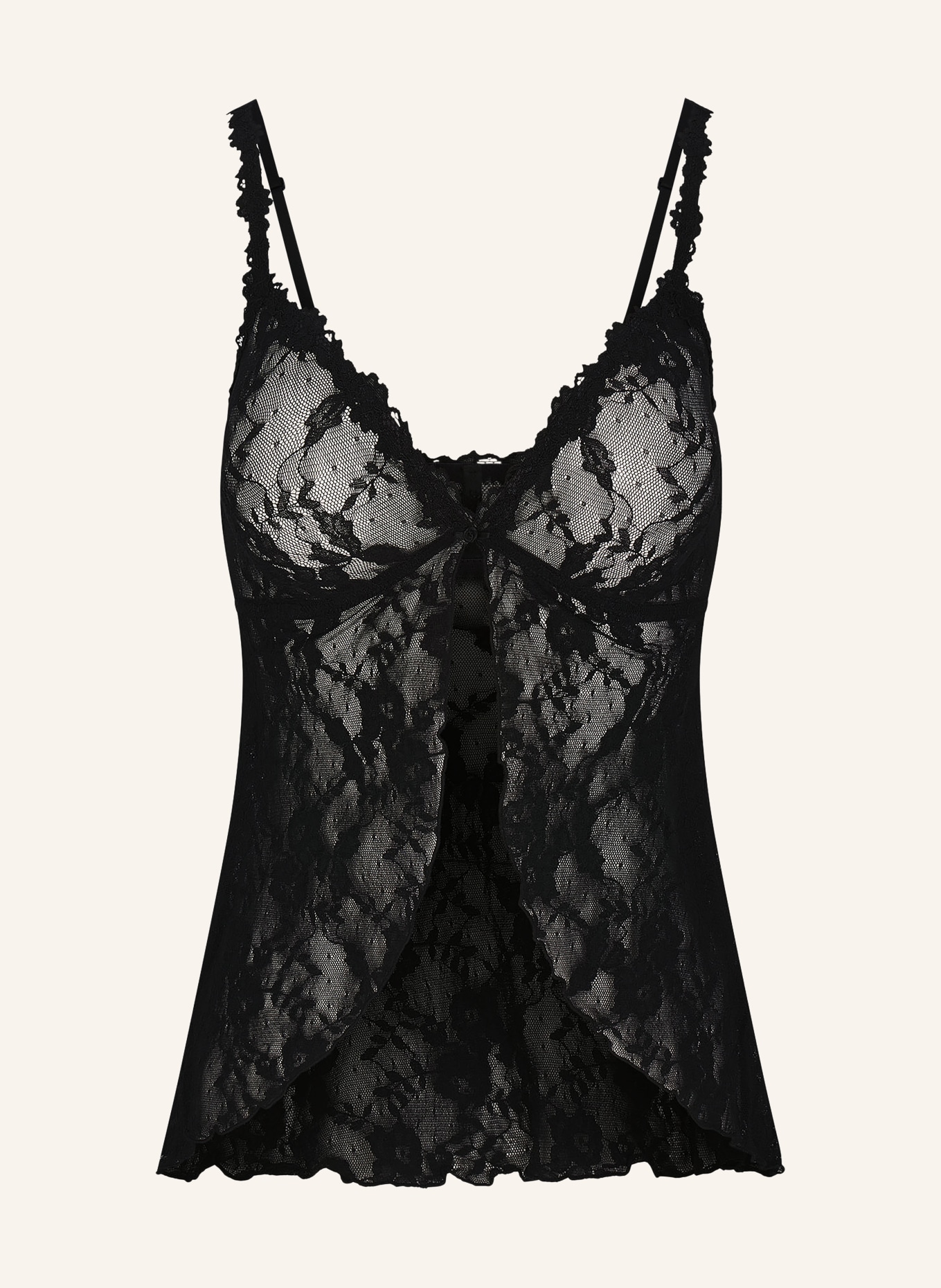 SKIMS Lounge Top STRETCH LACE: SOOT