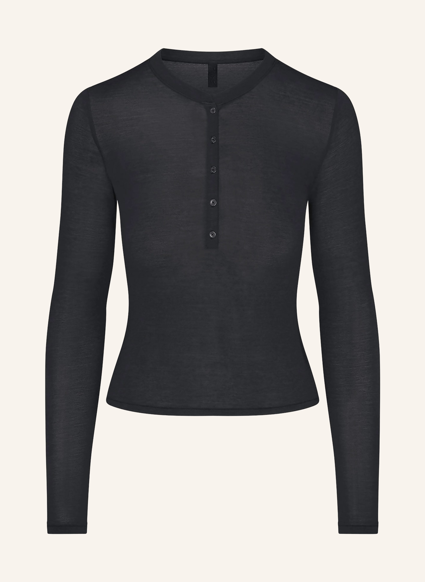 SKIMS Koszulka lounge SHEER MODAL: ONYX