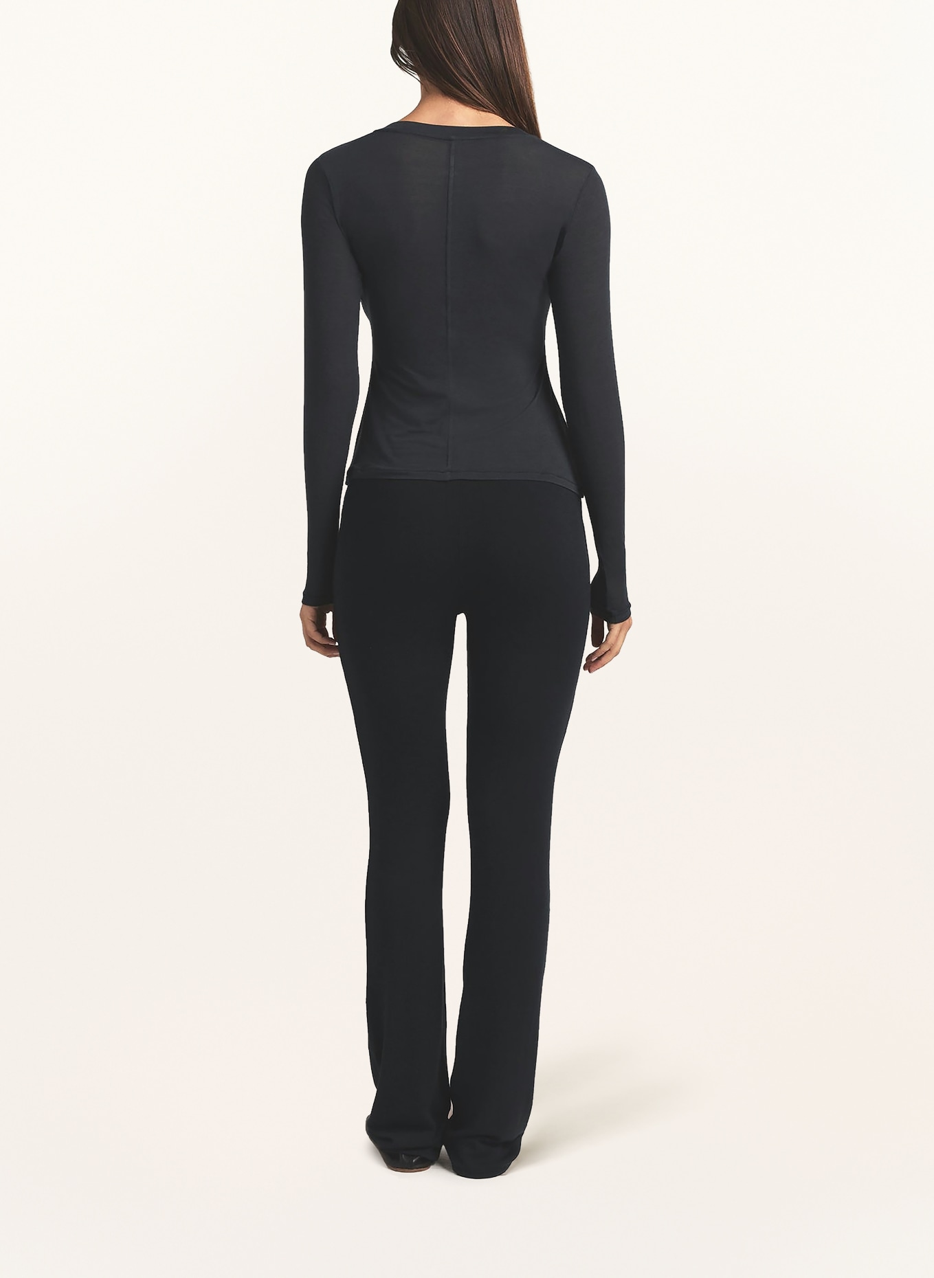 SKIMS Koszulka lounge SHEER MODAL: ONYX