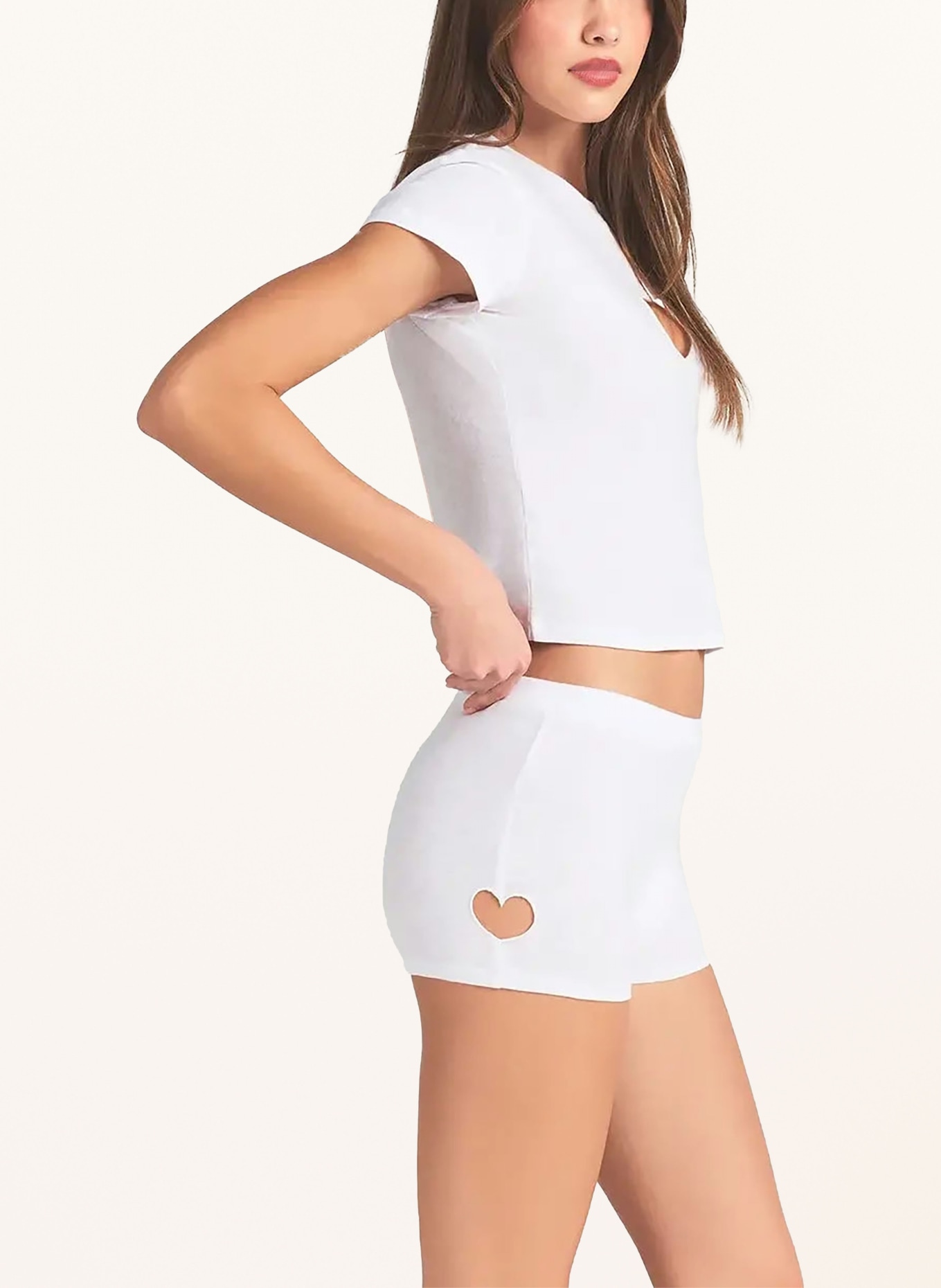 SKIMS Lounge-Shorts WORN IN JERSEY: SNOW