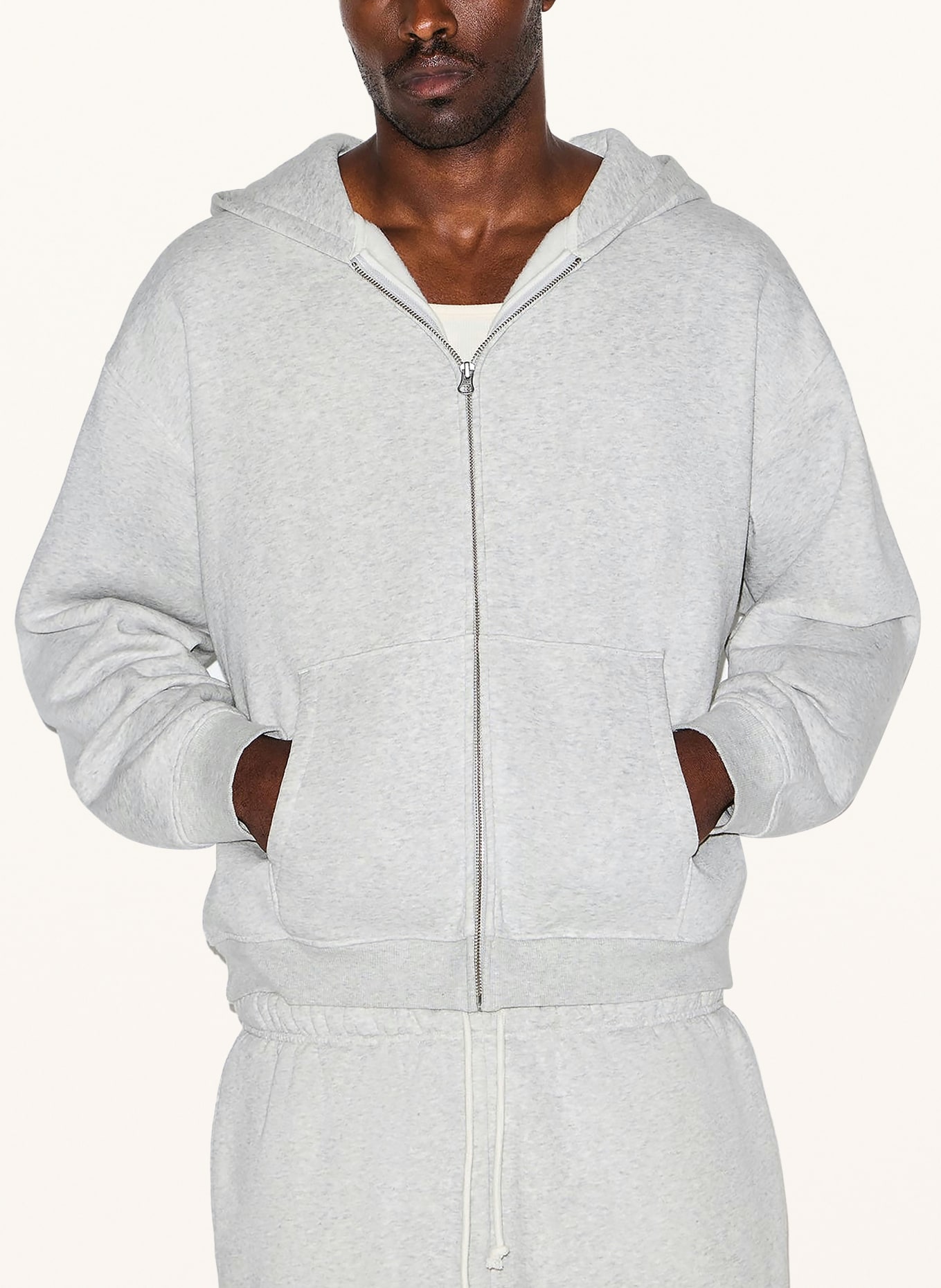 SKIMS Bluza dresowa FLEECE LOUNGE: LIGHT HEATHER GREY