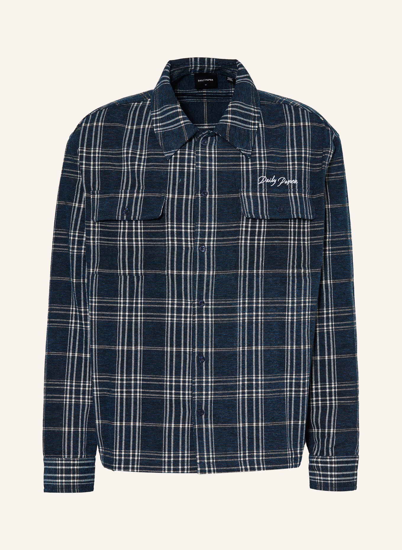 DAILY PAPER Hemd Boxy Fit: DUNKELBLAU / HELLBLAU / WEISS