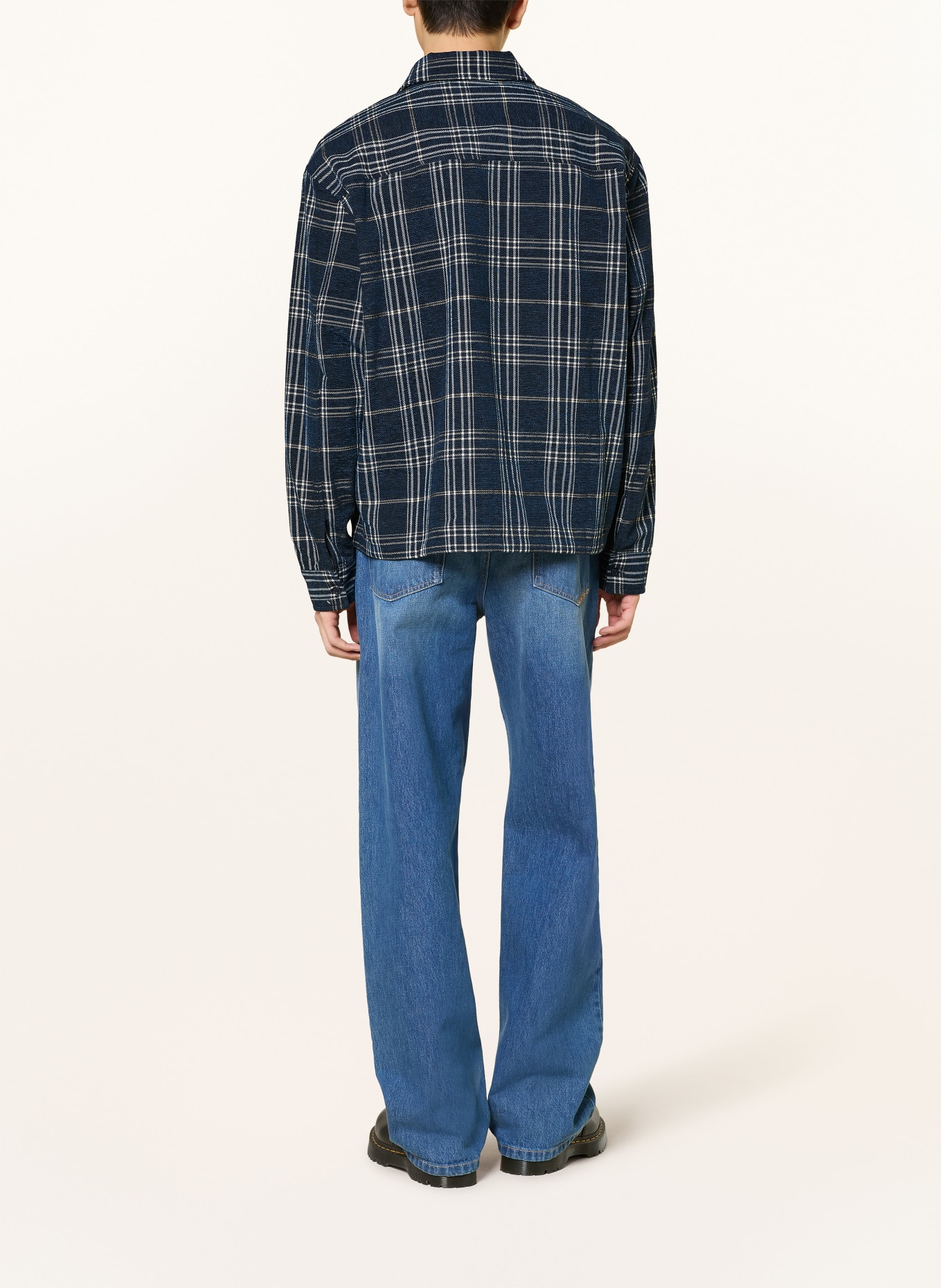 DAILY PAPER Hemd Boxy Fit: DUNKELBLAU / HELLBLAU / WEISS