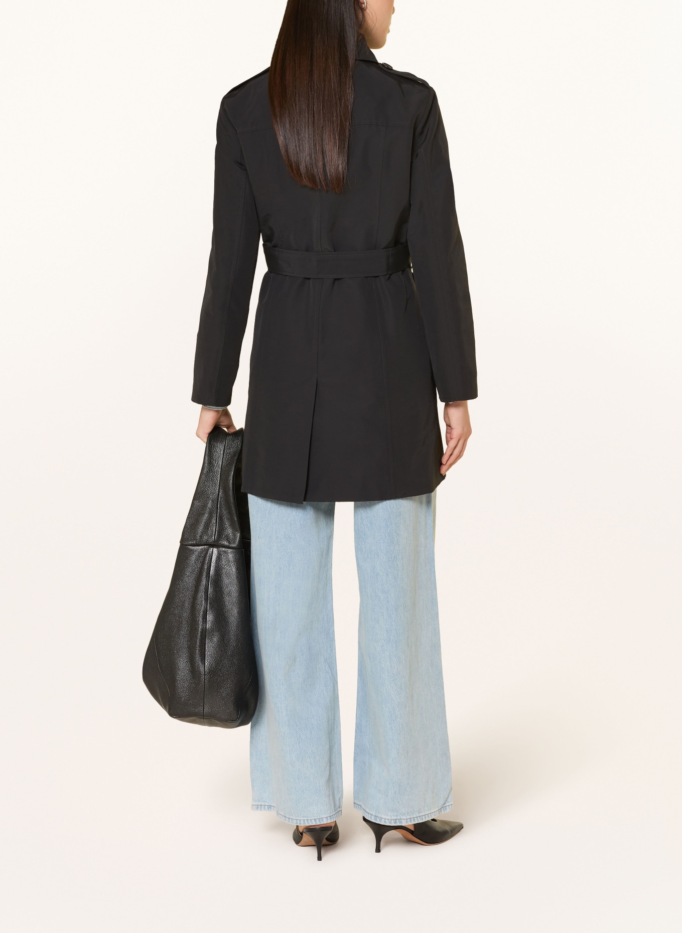 MAX & Co. Trenchcoat MILO: ČERNÁ