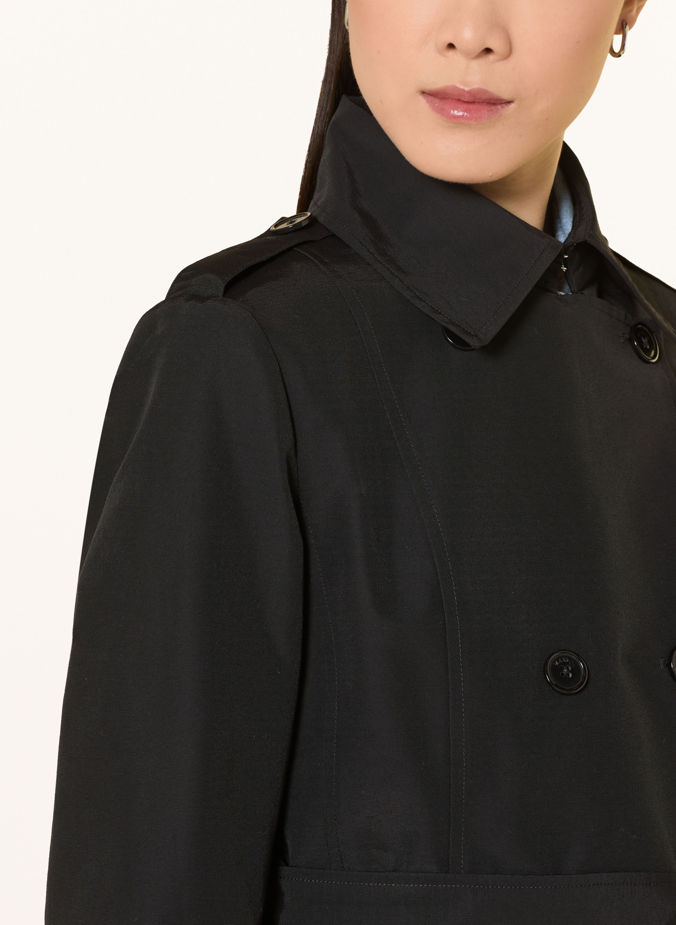 MAX & Co. Trenchcoat MILO: ČERNÁ