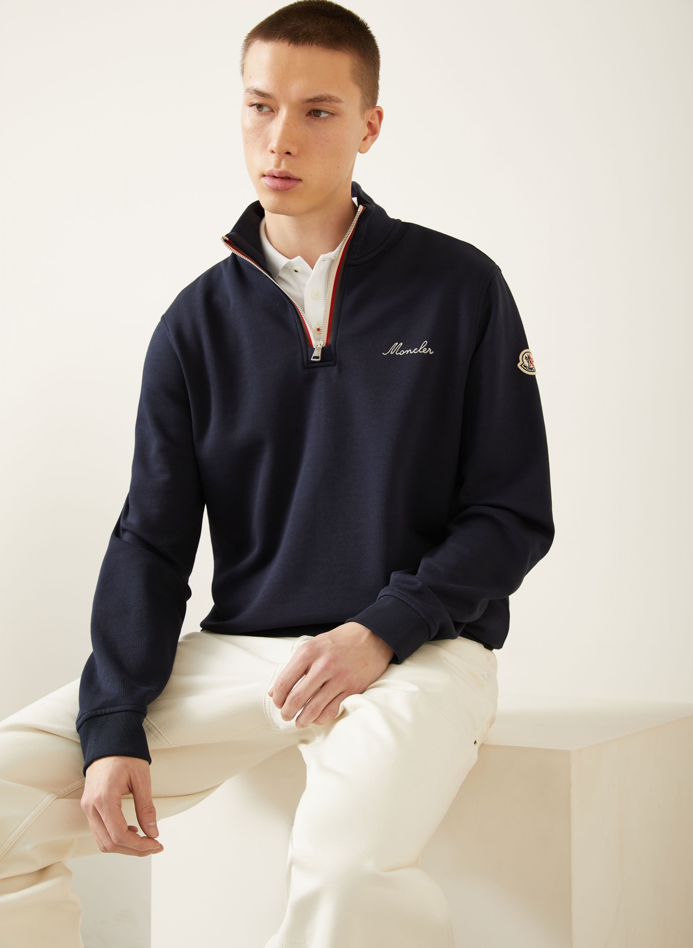 MONCLER Sweat-Troyer: DUNKELBLAU