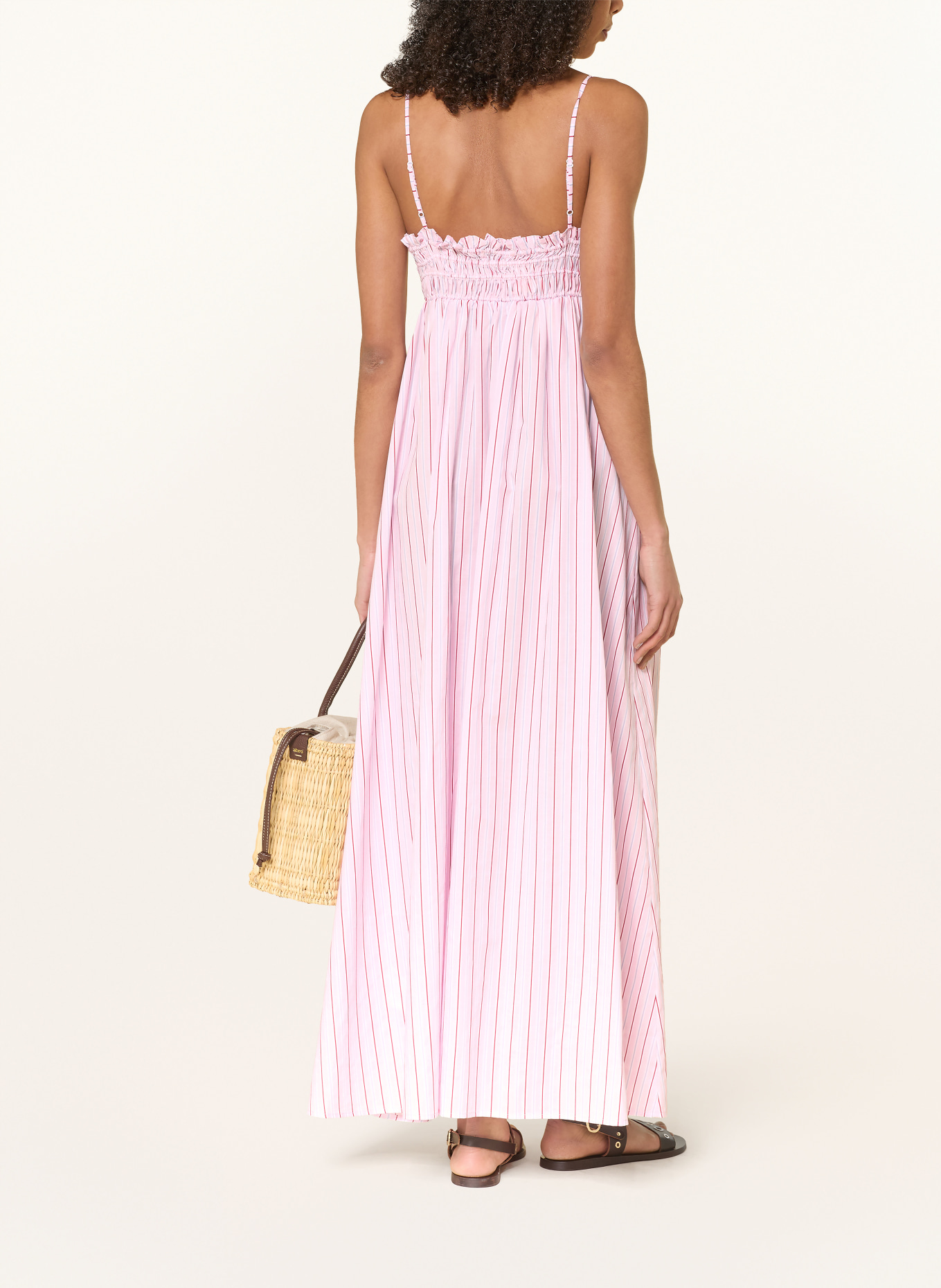 FAITHFULL THE BRAND Robe PRESA: ROSE / ROUGE FONCÉ / BLANC