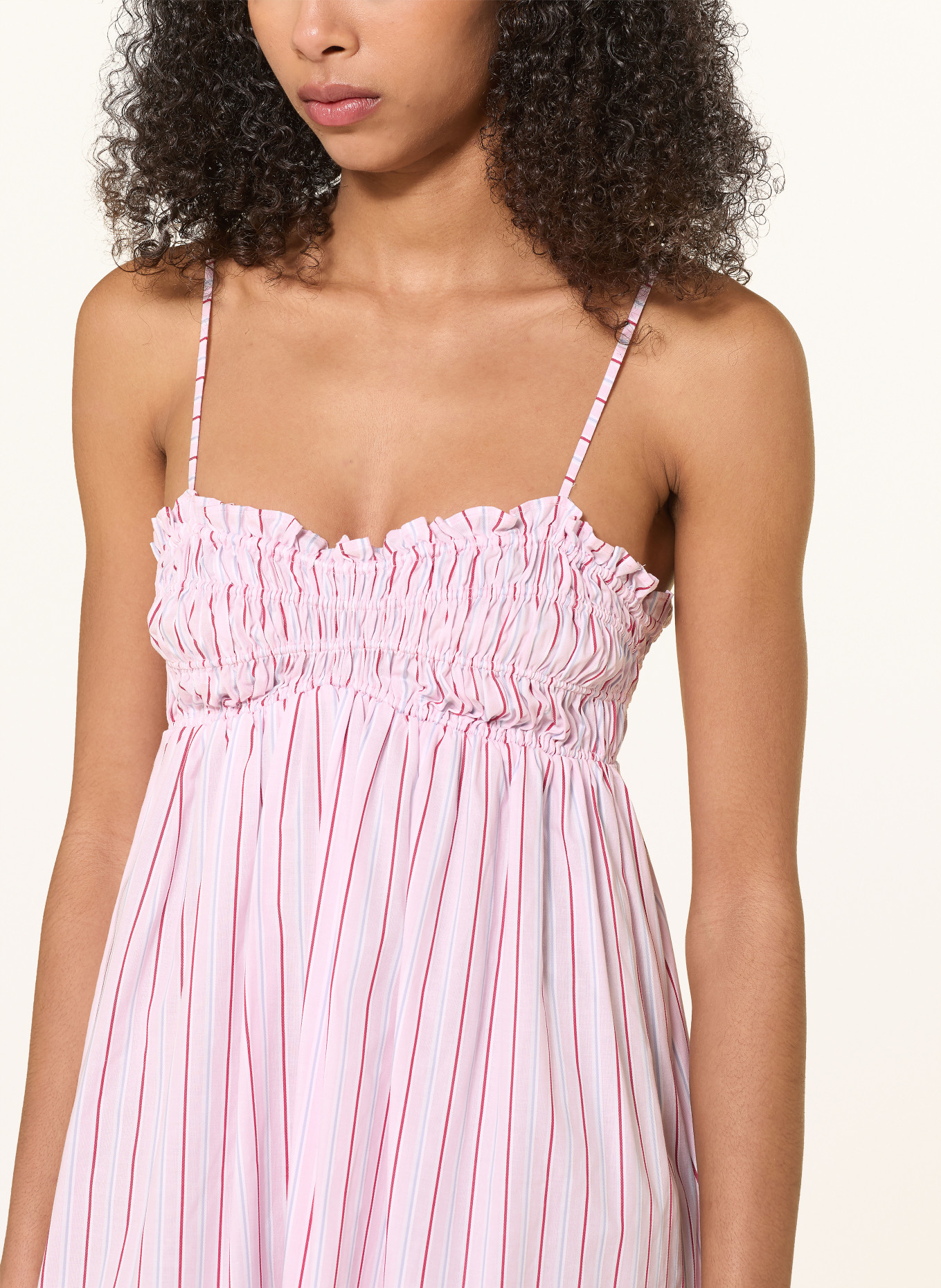 FAITHFULL THE BRAND Robe PRESA: ROSE / ROUGE FONCÉ / BLANC