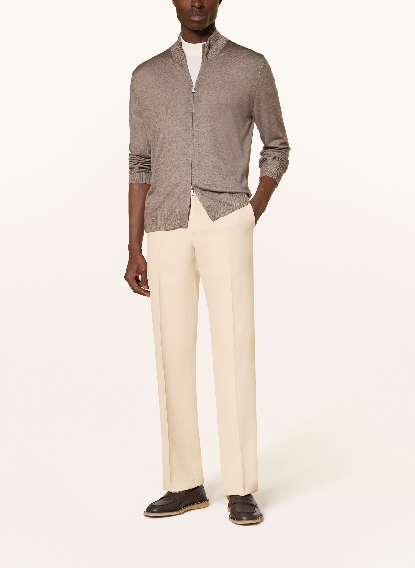 GRAN SASSO Cardigan: TAUPE