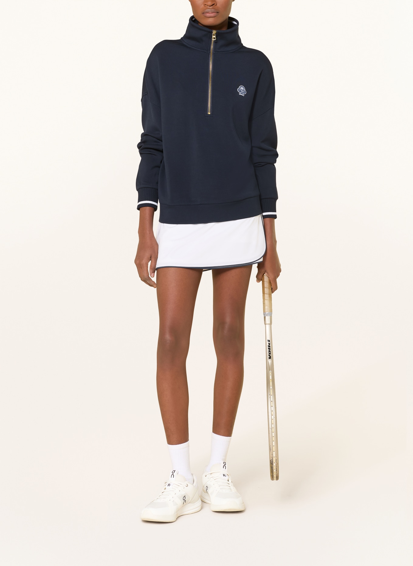 VARLEY Sweat-Troyer BERTIE: DUNKELBLAU / WEISS