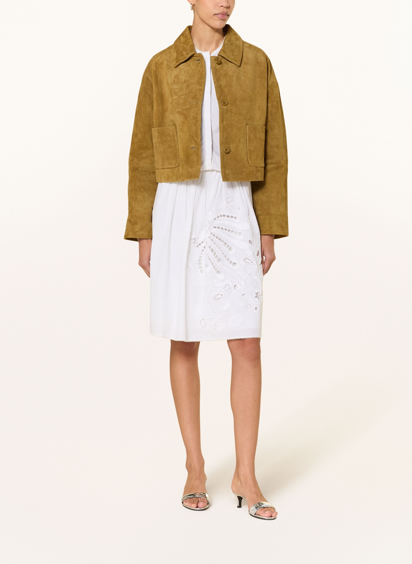 DOROTHEE SCHUMACHER SOFT TOUCH leather jacket: LIGHT BROWN