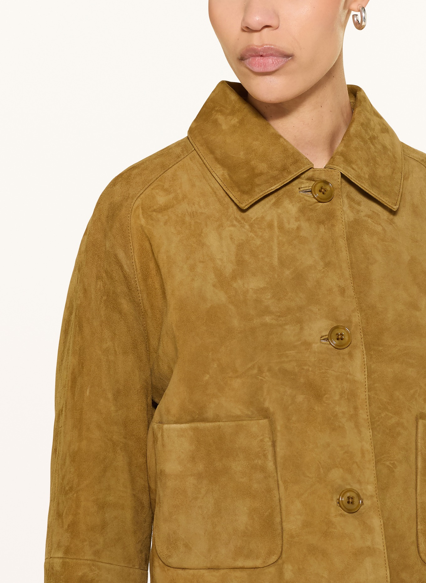 DOROTHEE SCHUMACHER SOFT TOUCH leather jacket: LIGHT BROWN