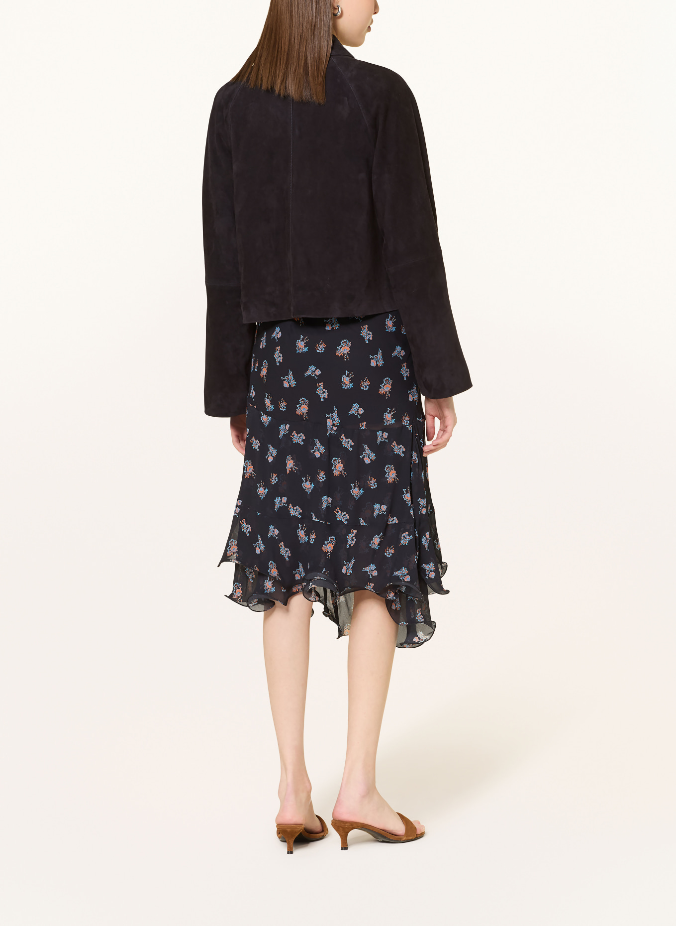 DOROTHEE SCHUMACHER Lederjacke SOFT TOUCH: HELLBRAUN