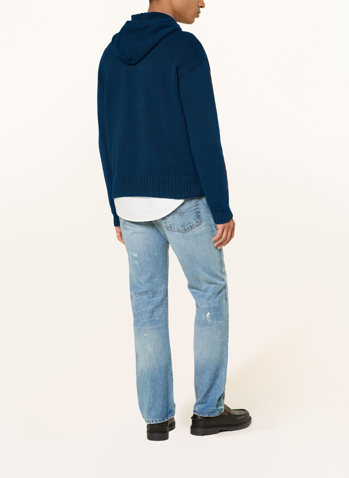 POLO RALPH LAUREN Strick-Hoodie: DUNKELBLAU