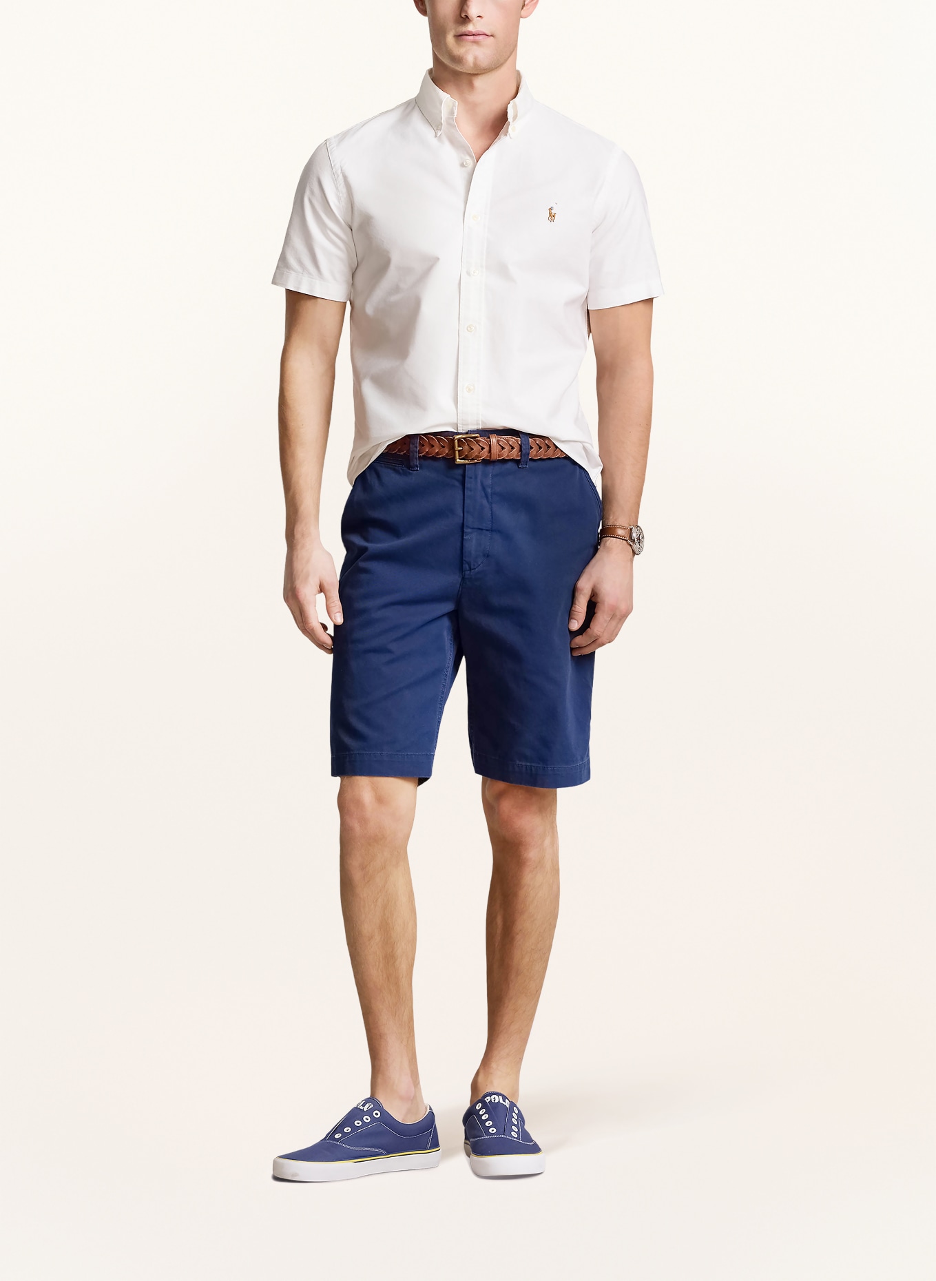 POLO RALPH LAUREN Koszula z krótkim rękawem Slim Fit: BIAŁY